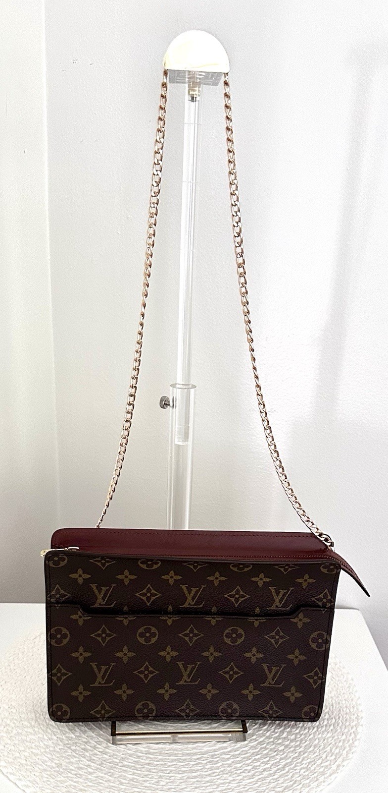 Authentic Louis Vuitton Monogram Pochette Homme Clutch Bag M51795 Excellent