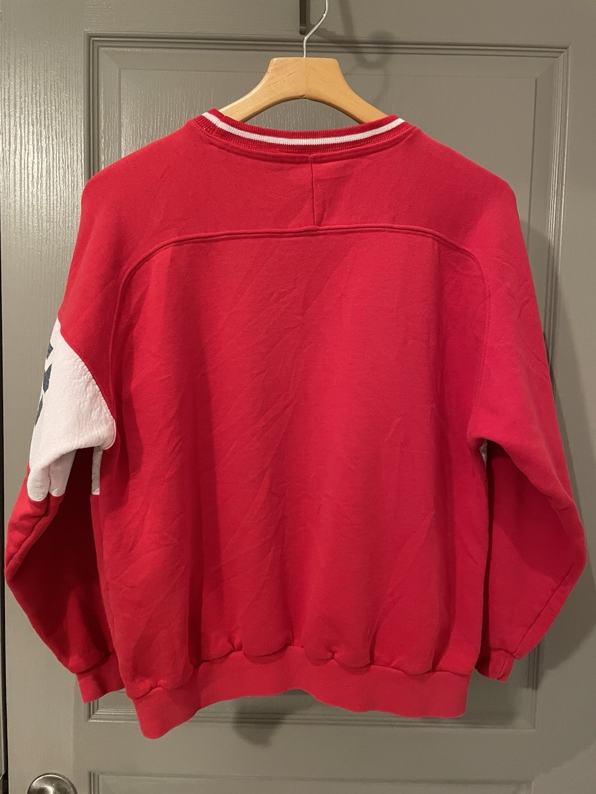 Vintage Le Coq Sportif Red Pull Over Sweater Womens Small 80s Preppy French