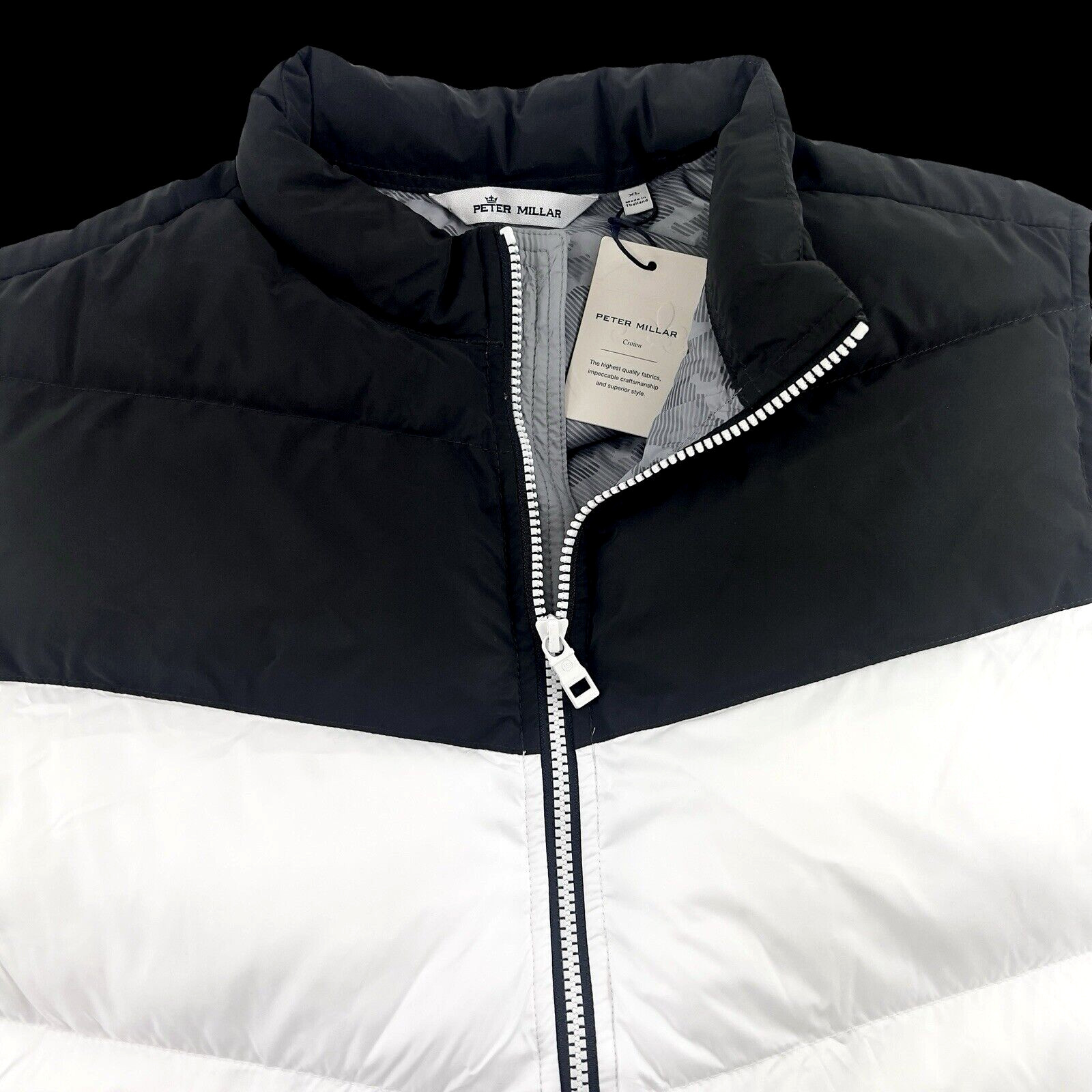 Peter Millar Crown Apre Puffer Quilted Packable Reflective Vest Jacket $300 XL