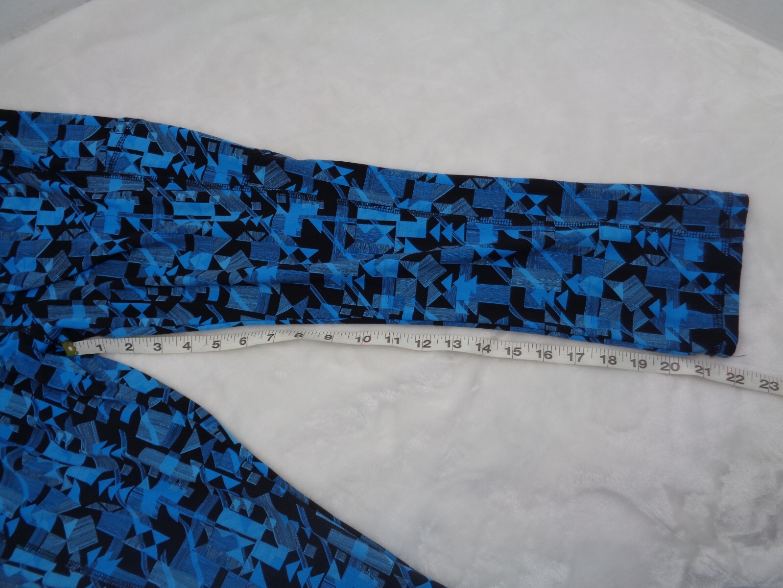 Crane Spandex Pants Women Large Blue / Black Design Active Spandex pants