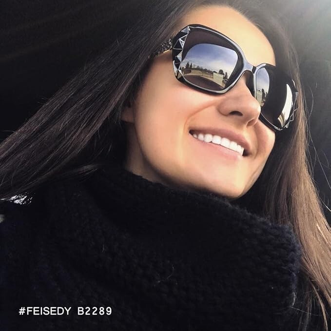 2Pcs Oversized Polarized Sunglasses For Women Jackie O Large Square Retro Frame