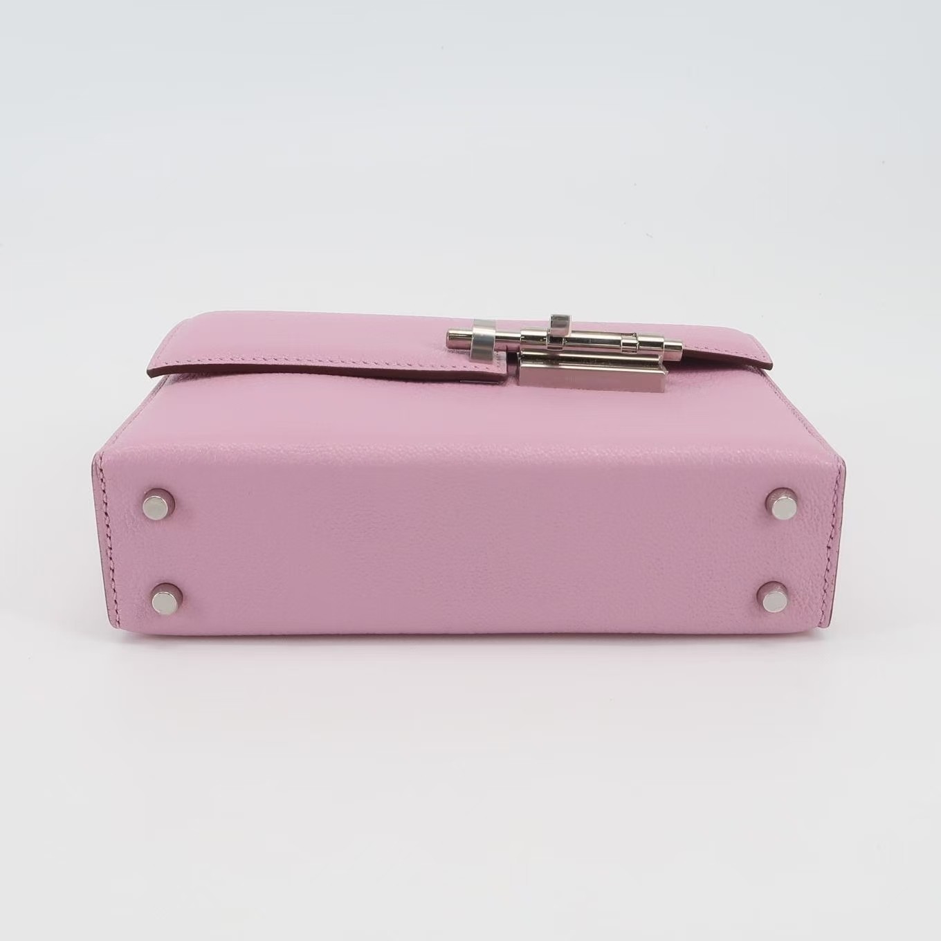 Hermes Verrou Mini 17 Chevre Mysore Mauve Sylvestre X9 Pink PHardware PHW Auth