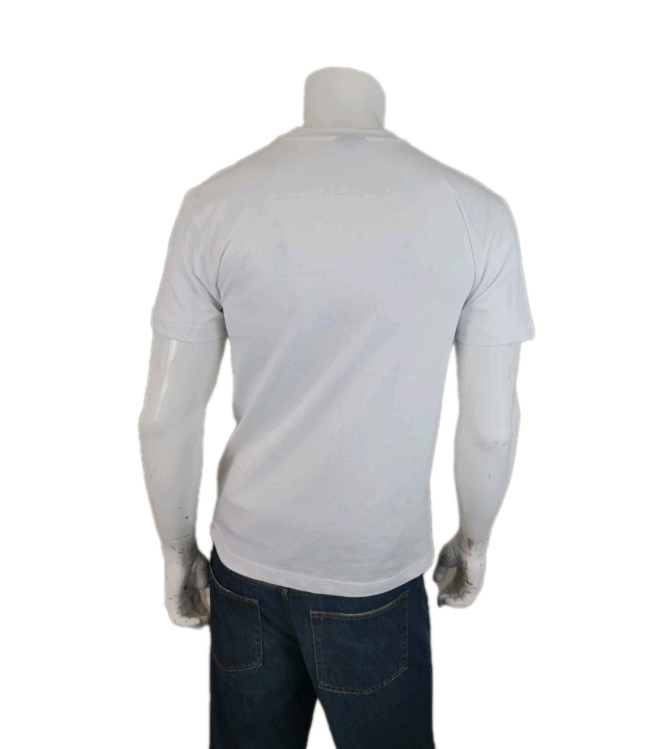 EMPORIO ARMANI EA7 WHITE NWT BLACK MEN’S ORGANIC COTTON T-SHIRT MEN’S SIZE SMALL