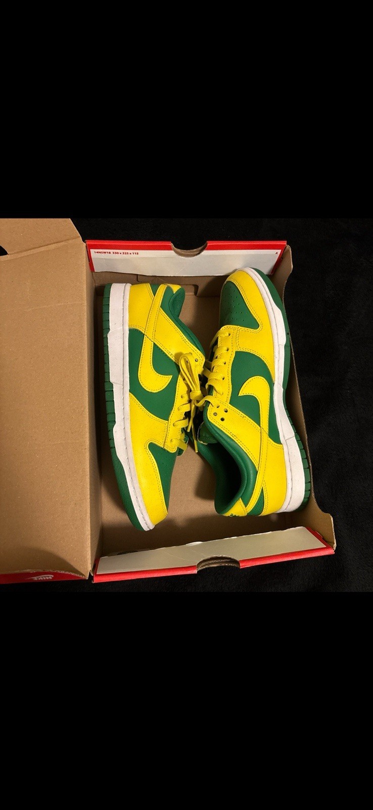 Nike Dunk Low Reverse Brazil Men’s Low Top Lace-Up Sneakers Green Yellow White