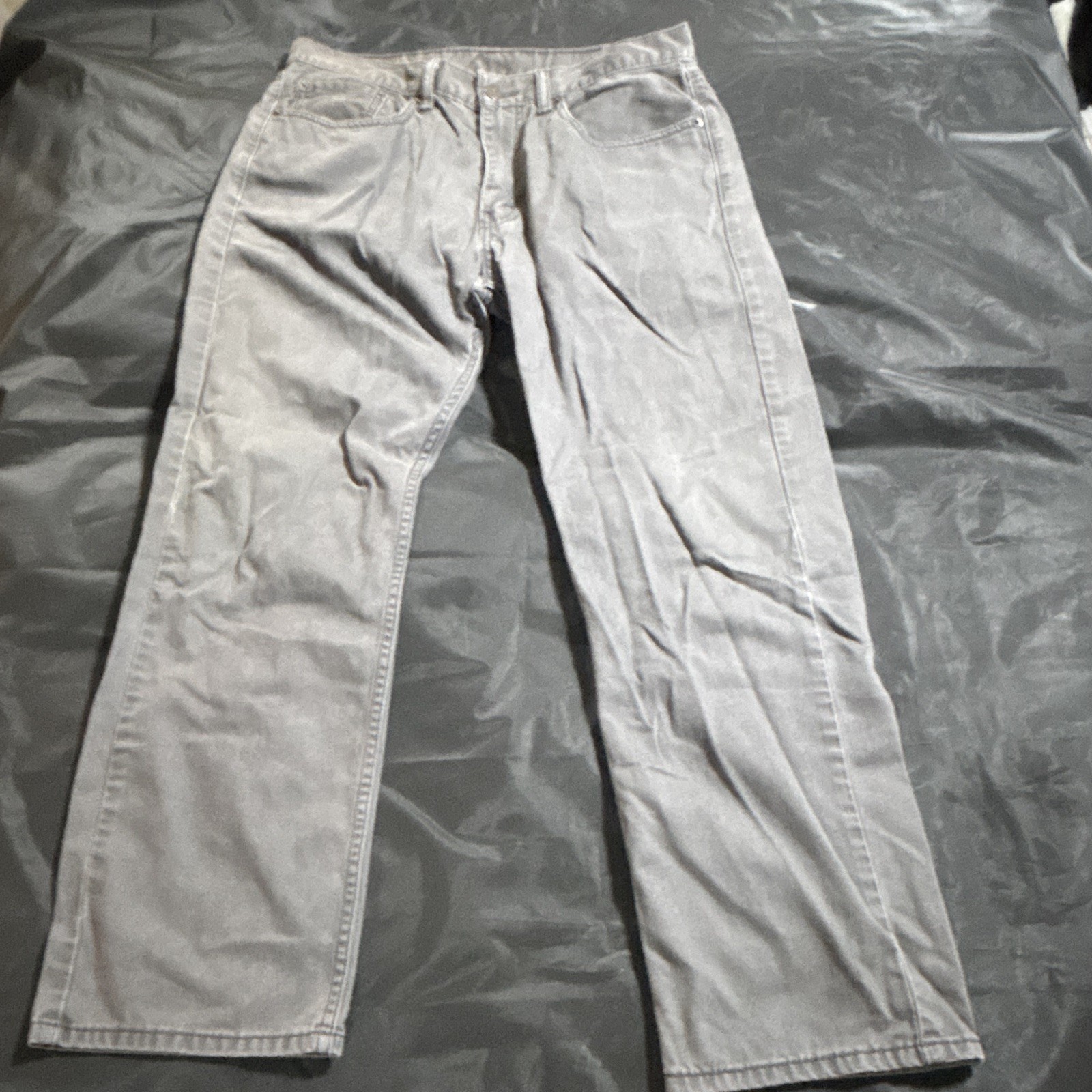levis 505 Jeans 33 X 28 Grey Denim White Tab