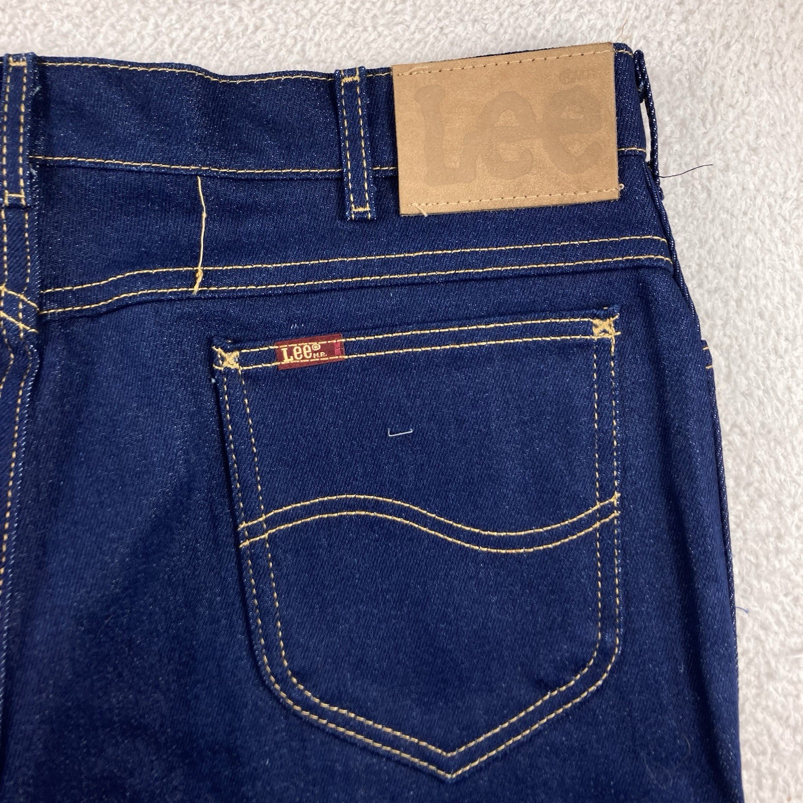 Vintage Lee Riders Jeans Men 36×34 Blue Dark Indigo USA Made Union Denim 70s