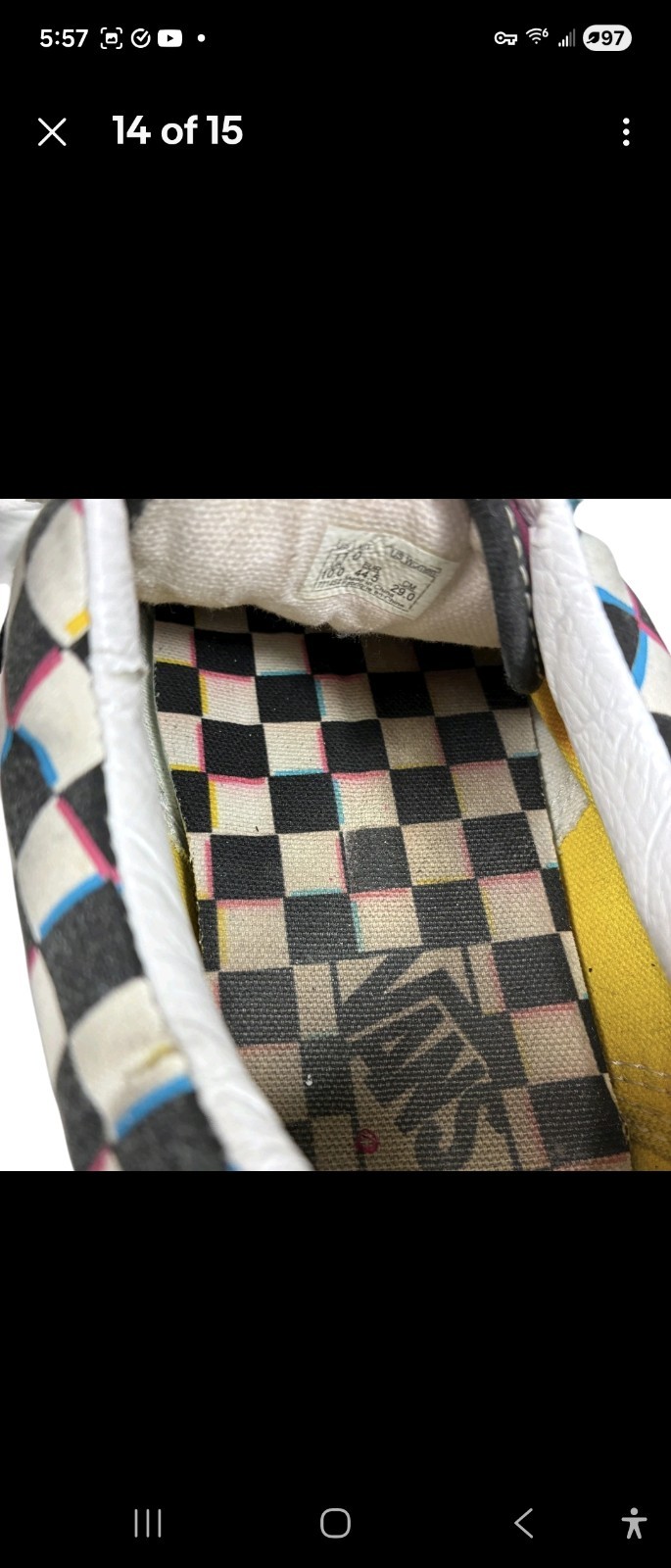 Van’s Old Skool Crazy Checks Suede Canvas Skateboard Sneakers mens size 11