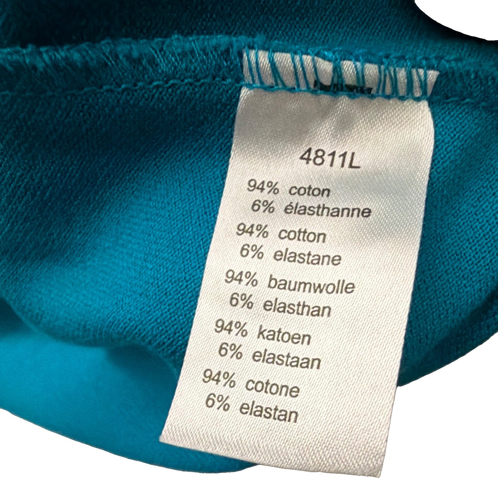 Lacoste Women’s Turquoise Blue Polo Shirt 42 Short Sleeve With Logo