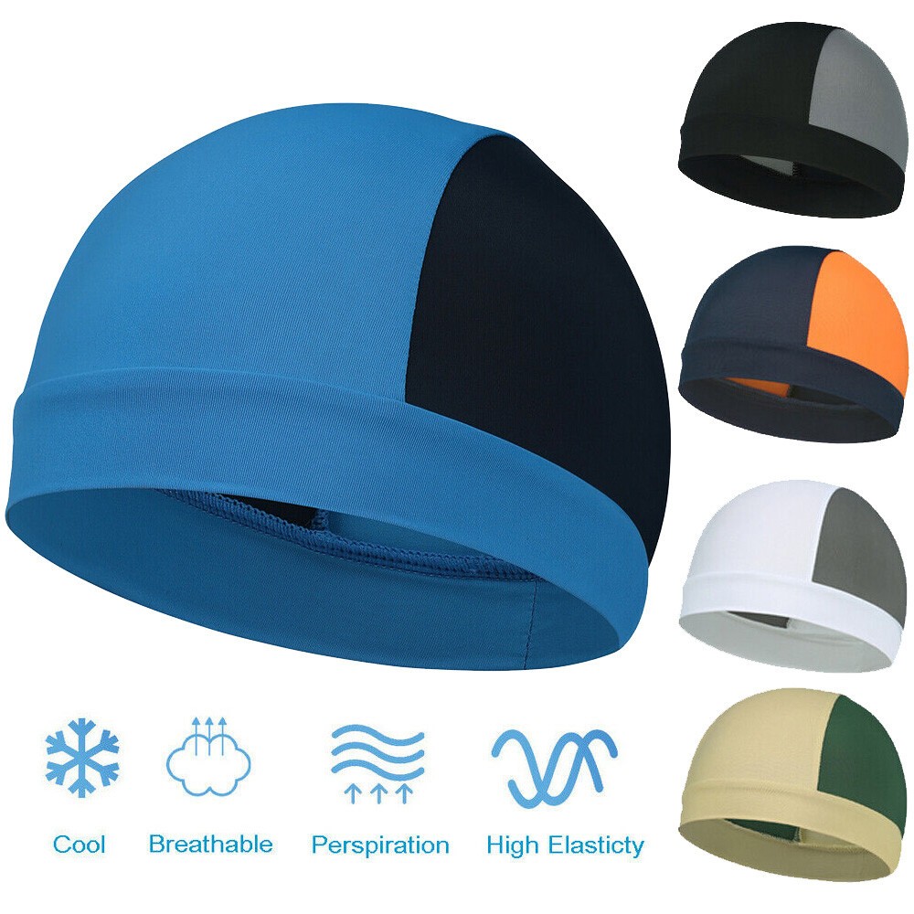 Cooling Moisture Sweat Wicking Skull Cap Helmet Liner Bald Sport Dome Beanie Hat