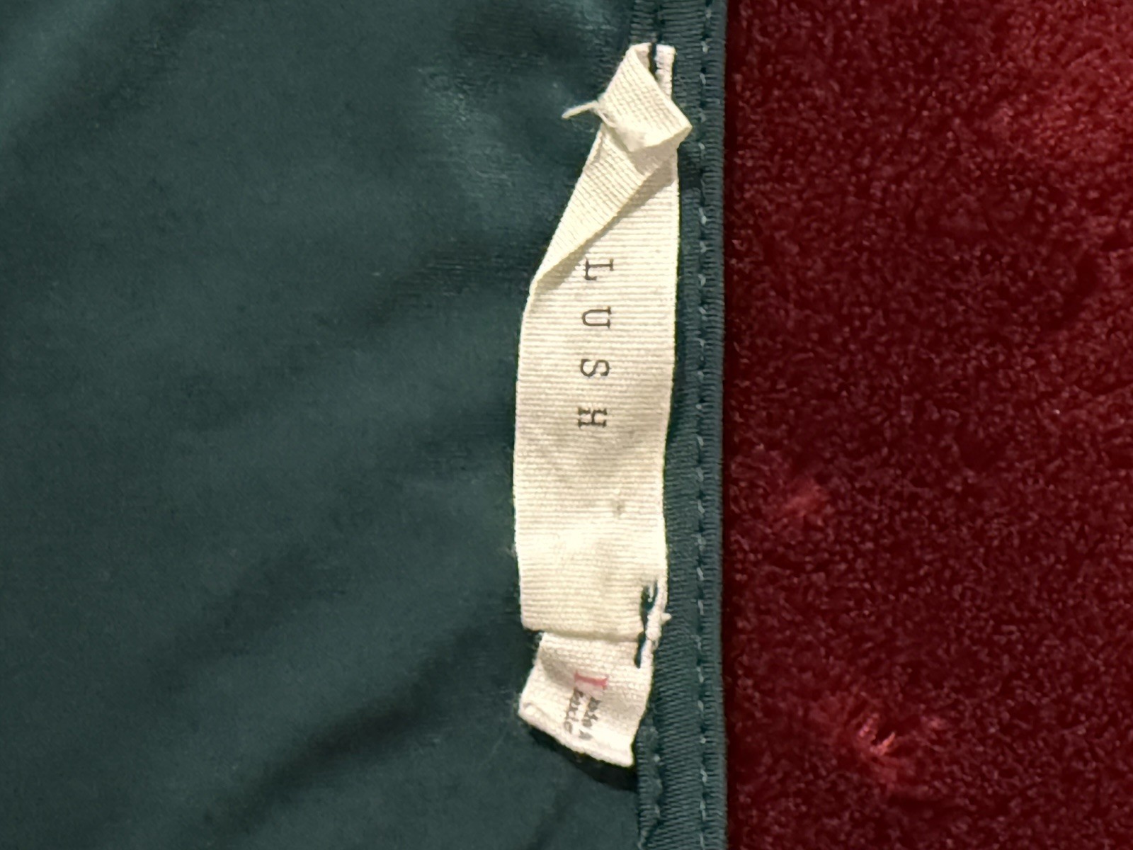 Lush Women’s Teal Solid Square Neck Long Sleeve Ruched Stretch Top Size L