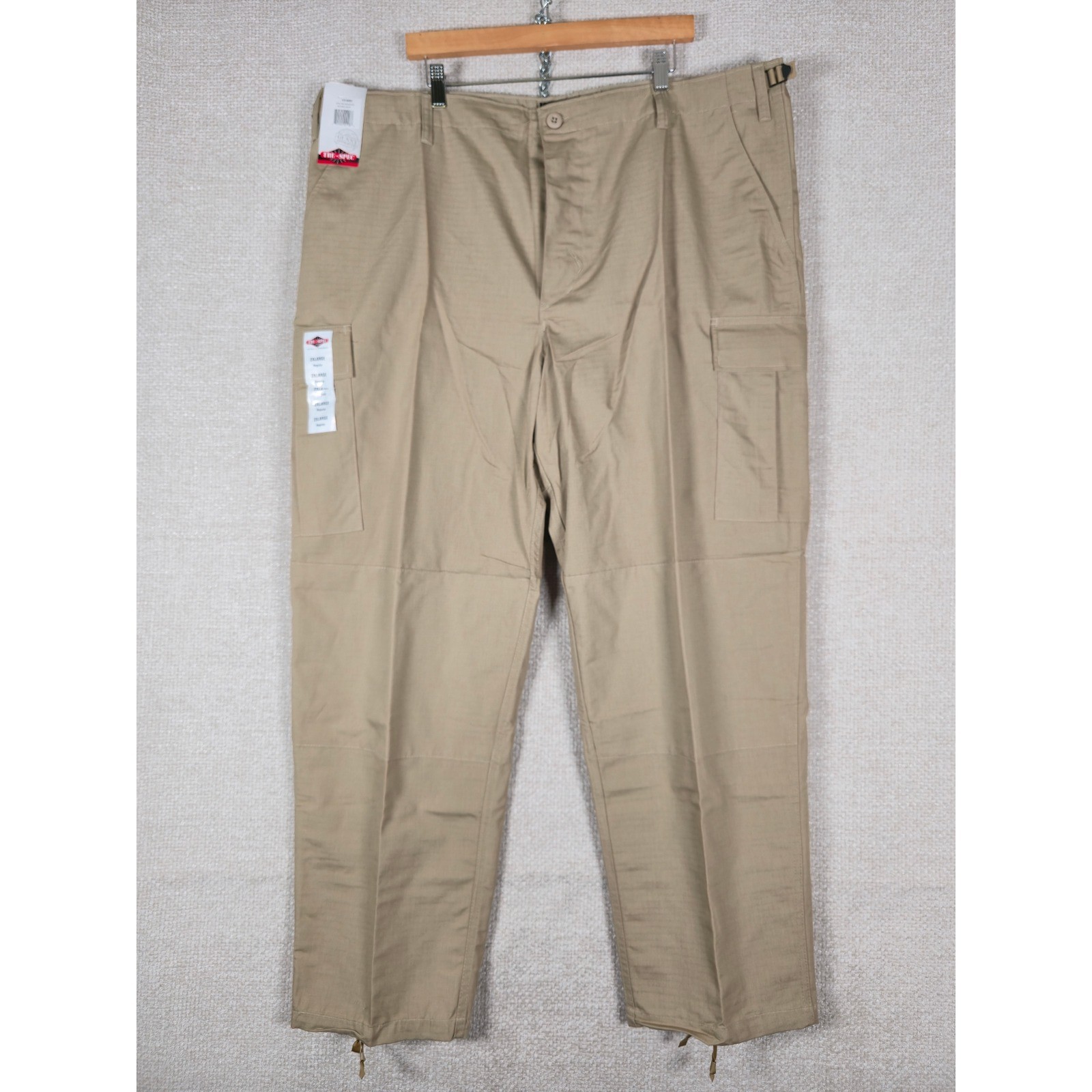 TRU-SPEC BDU Pants 2XL Regular Khaki Ripstop Tactical Cargo Military Mens NWT