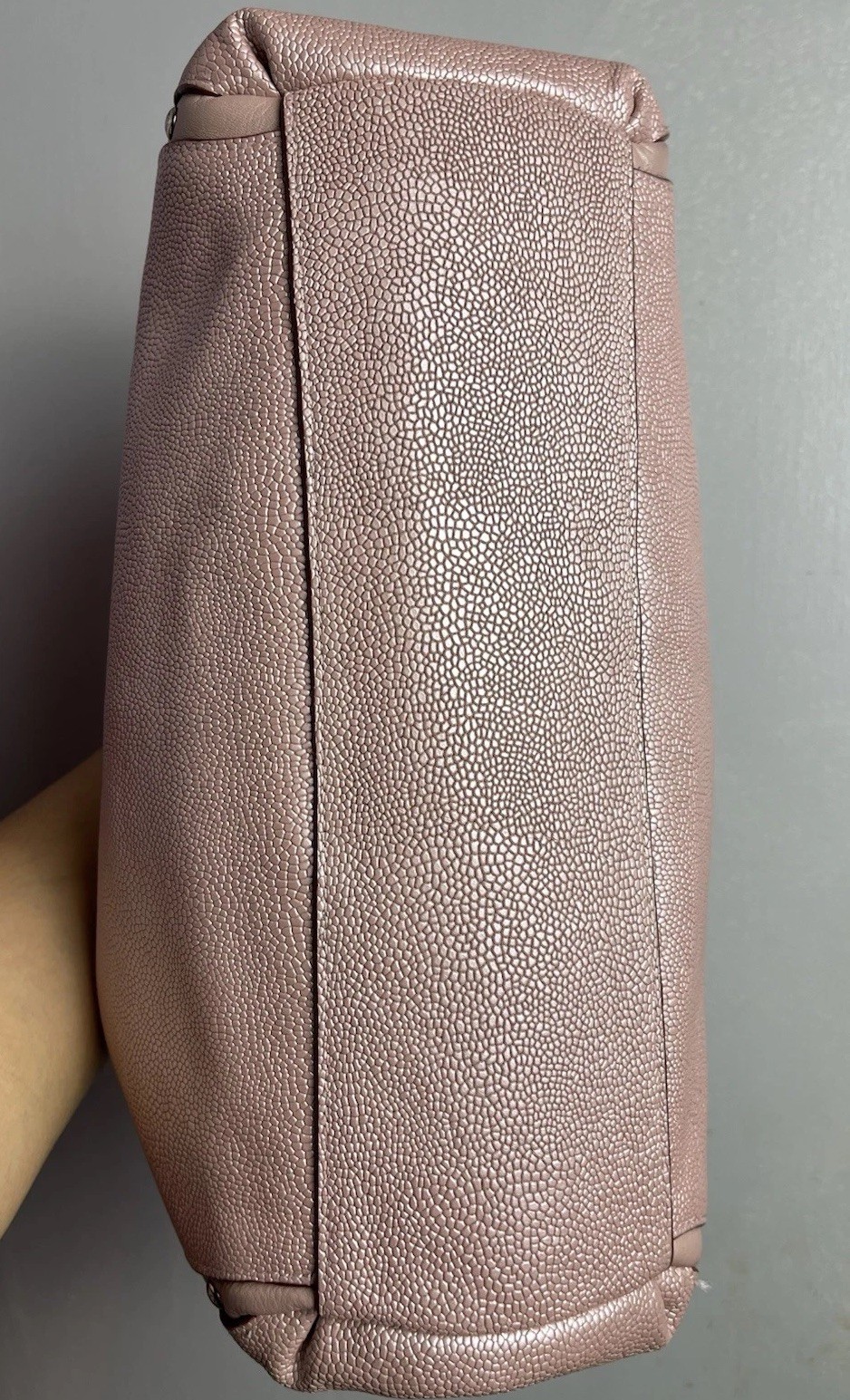 Coach F35211 Phoebe Madison Studded Caviar Pink Leather Shoulder Bag Tuberose