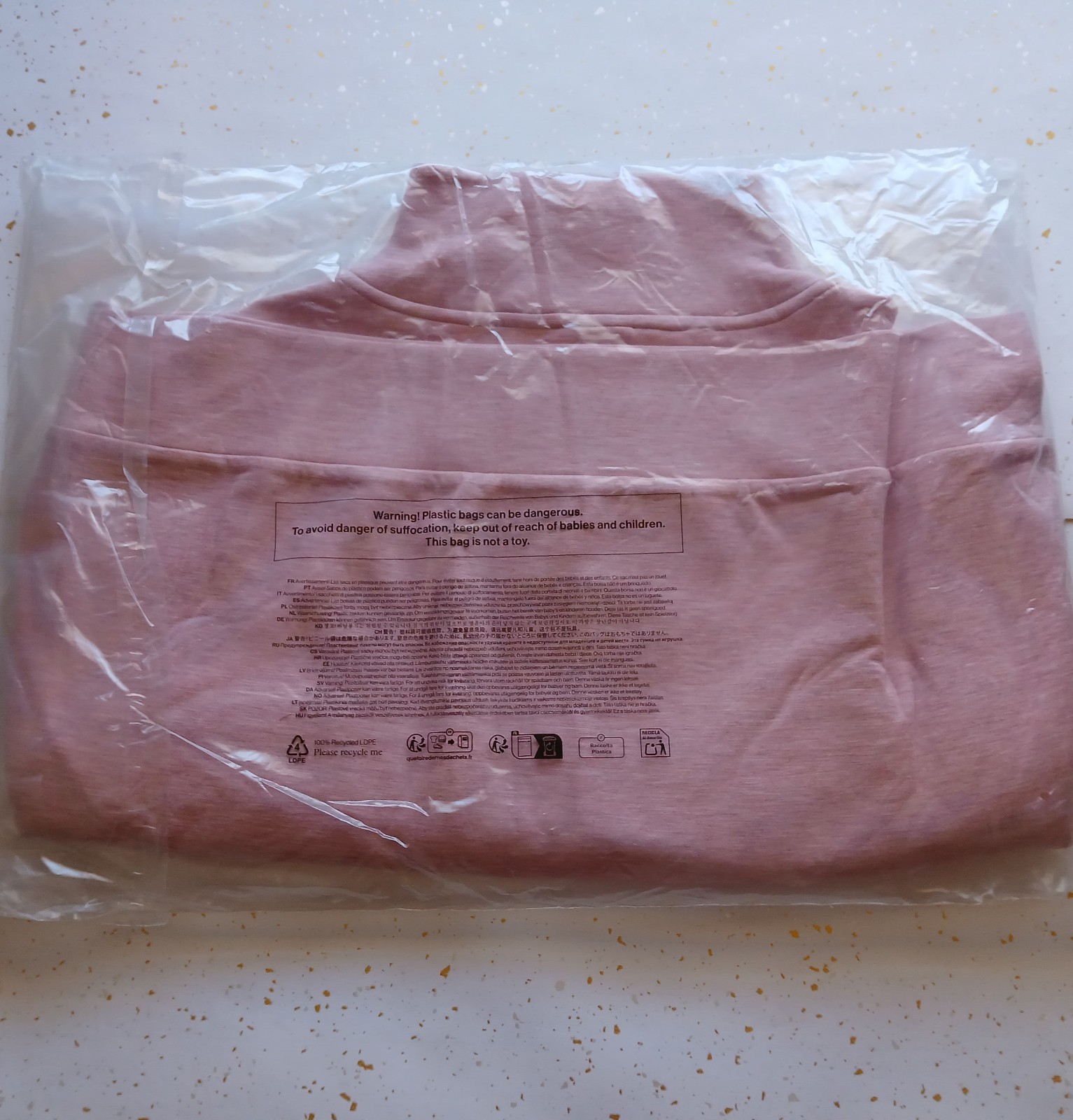 NWT Varley DoubleSoft Hawley Half-Zip Sweatshirt ROSE MARL Pullover Large