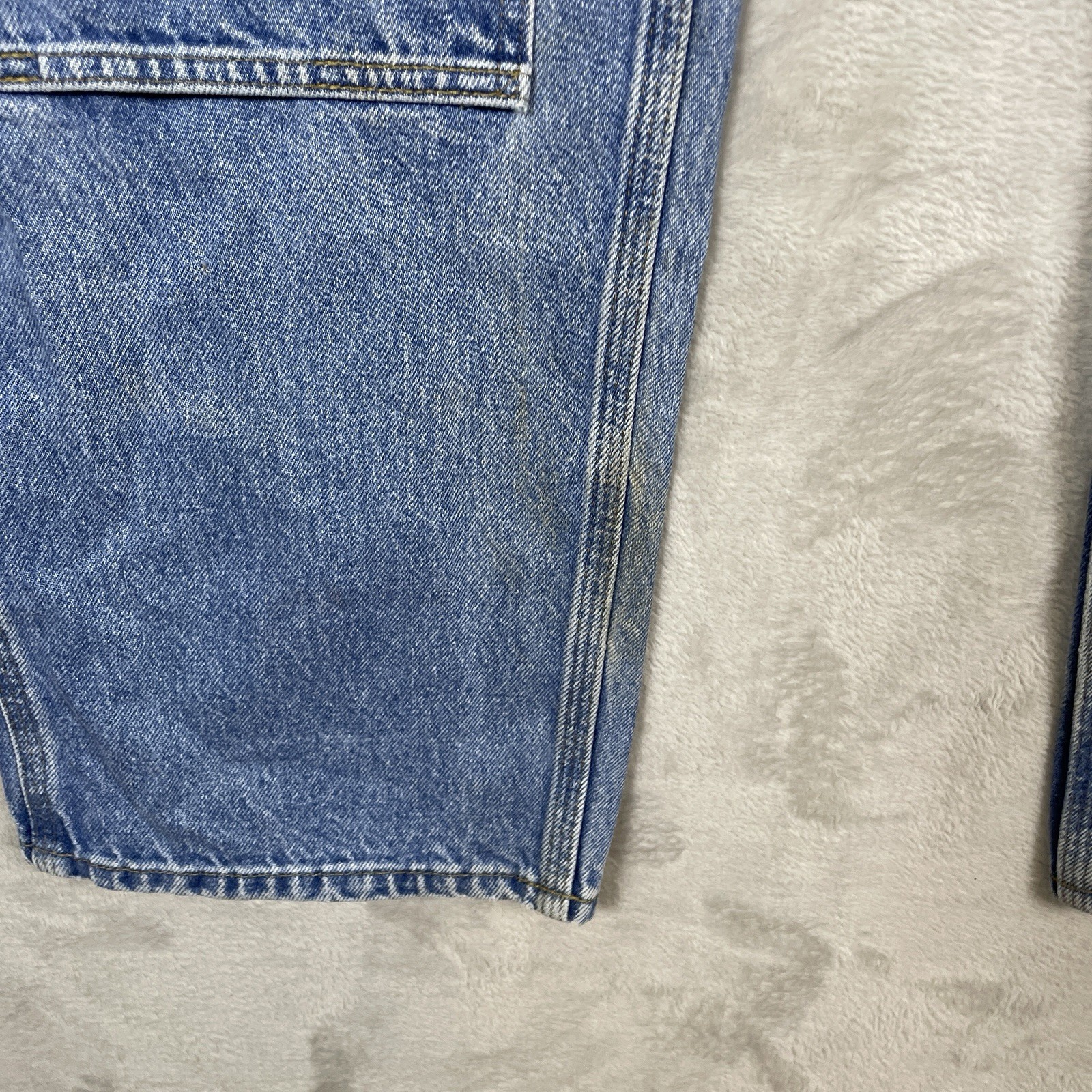 Vintage Carhartt Double Knee Jeans Mens 36×34 B73 DST Distressed Denim Pants