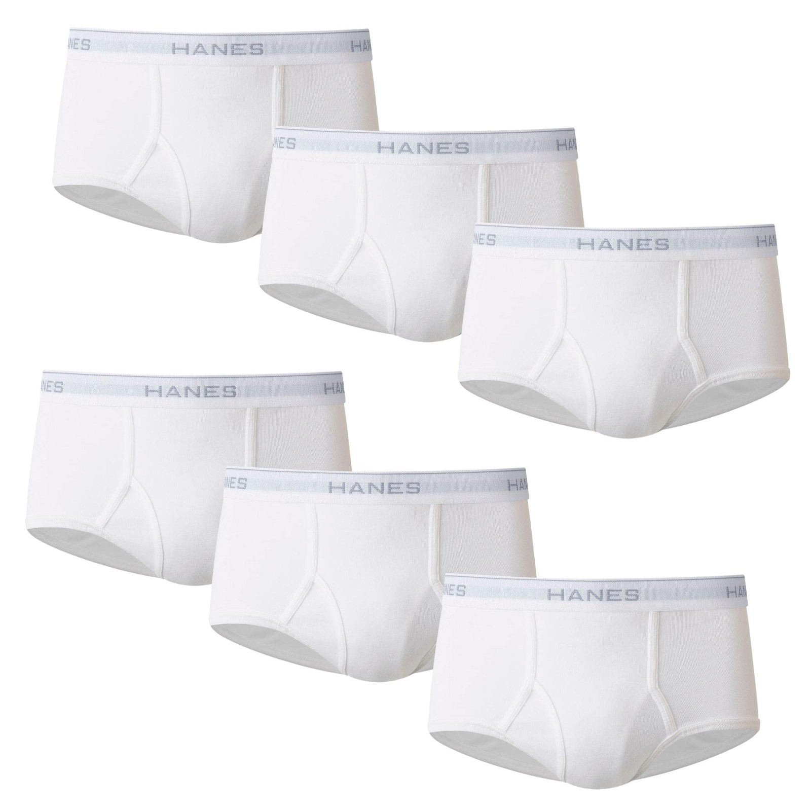 Hanes Mens Moisture-wicking Cotton Briefs White – 6 Pack, Small