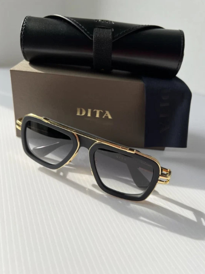 Authentic DITA LXN-EVO DTS403-A-01 Sunglasses in Matte Black and Gold with Gray