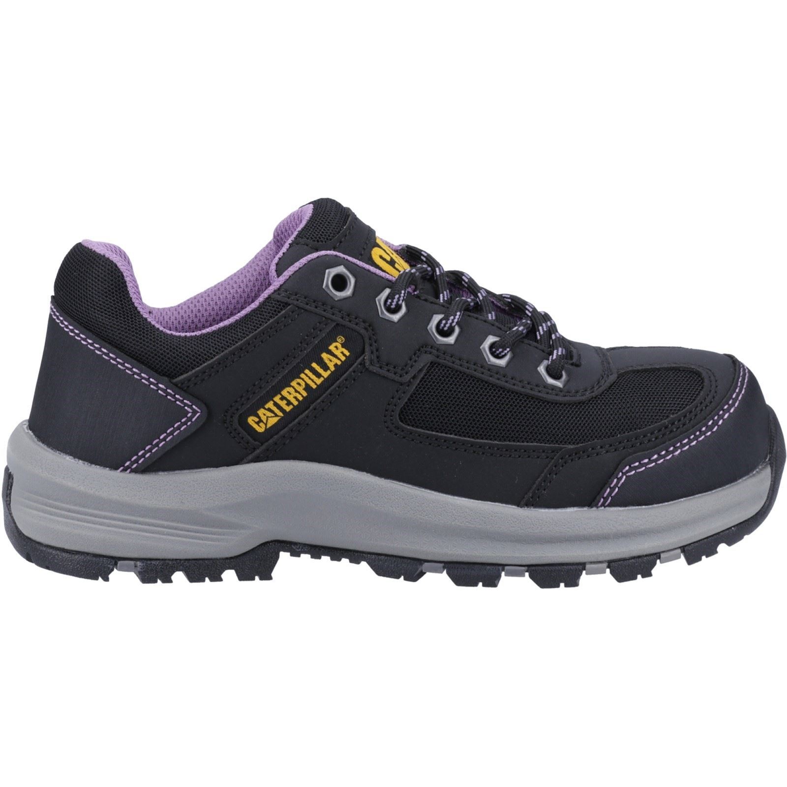 Caterpillar Elmore Black Microfibre/Mesh/PVC Female Trainers Safety