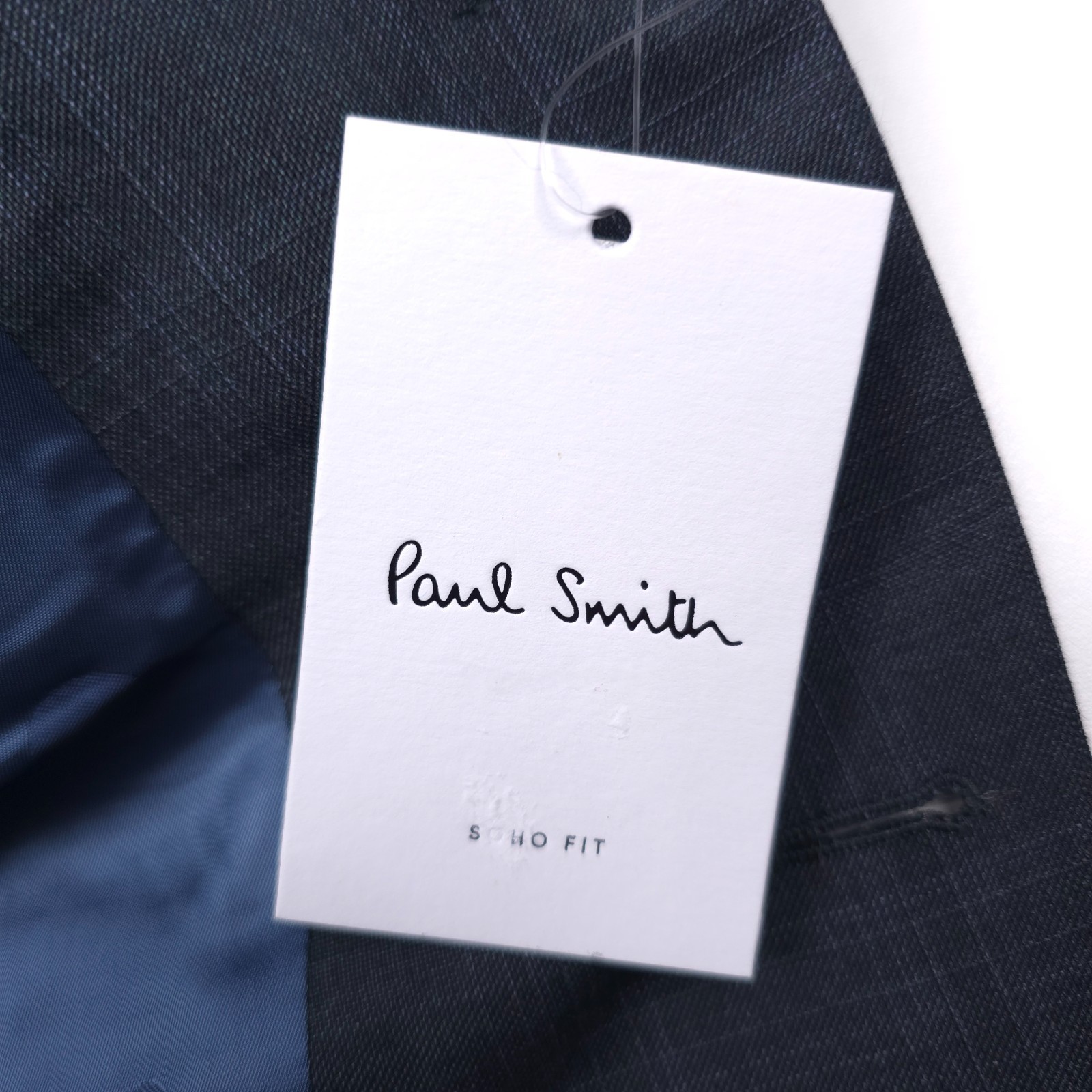 Paul Smith Wool Soho Suit Mens Size 36R (EU 46R) Very Dark Green Loro Piana