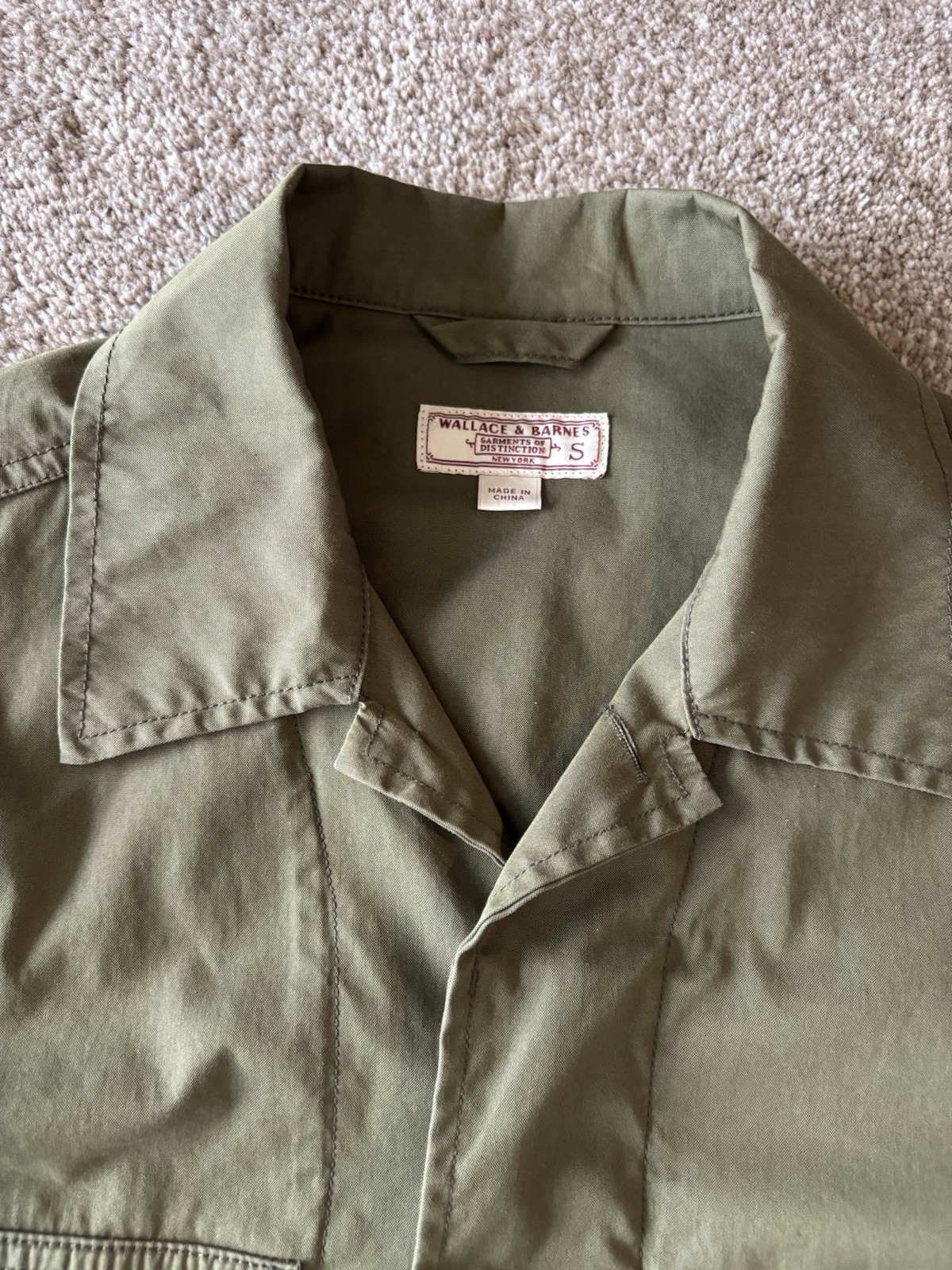 Wallace & Barnes Lightweight Army Green Field Military Jacket Men’s Small