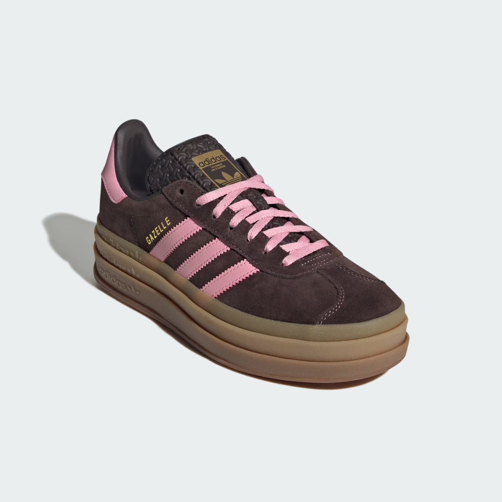 Adidas Originals Gazelle Bold Womens Casual Shoes IH6786 Aurora Coffee Pink 7