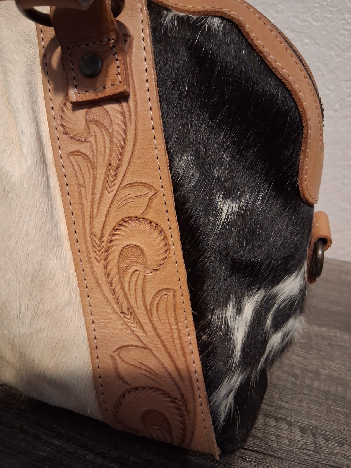 STS Ranchwear Sansa Satchel Cowhide and Tooled Leather *NO CROSSBODY STRAP*
