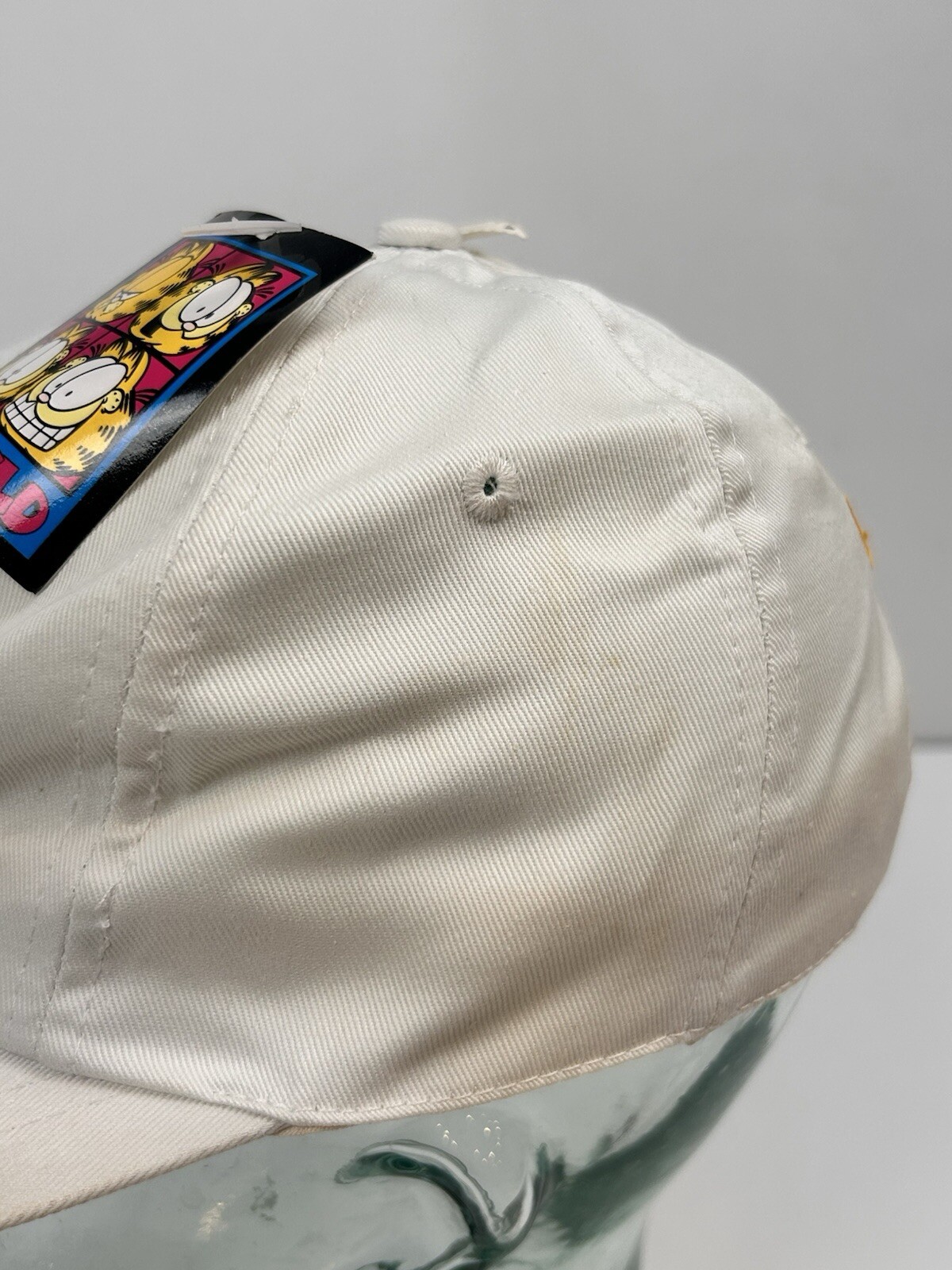 Vintage Garfield Hat Cap Snapback White Cat Cartoon Novelty 90s Paws With Tags