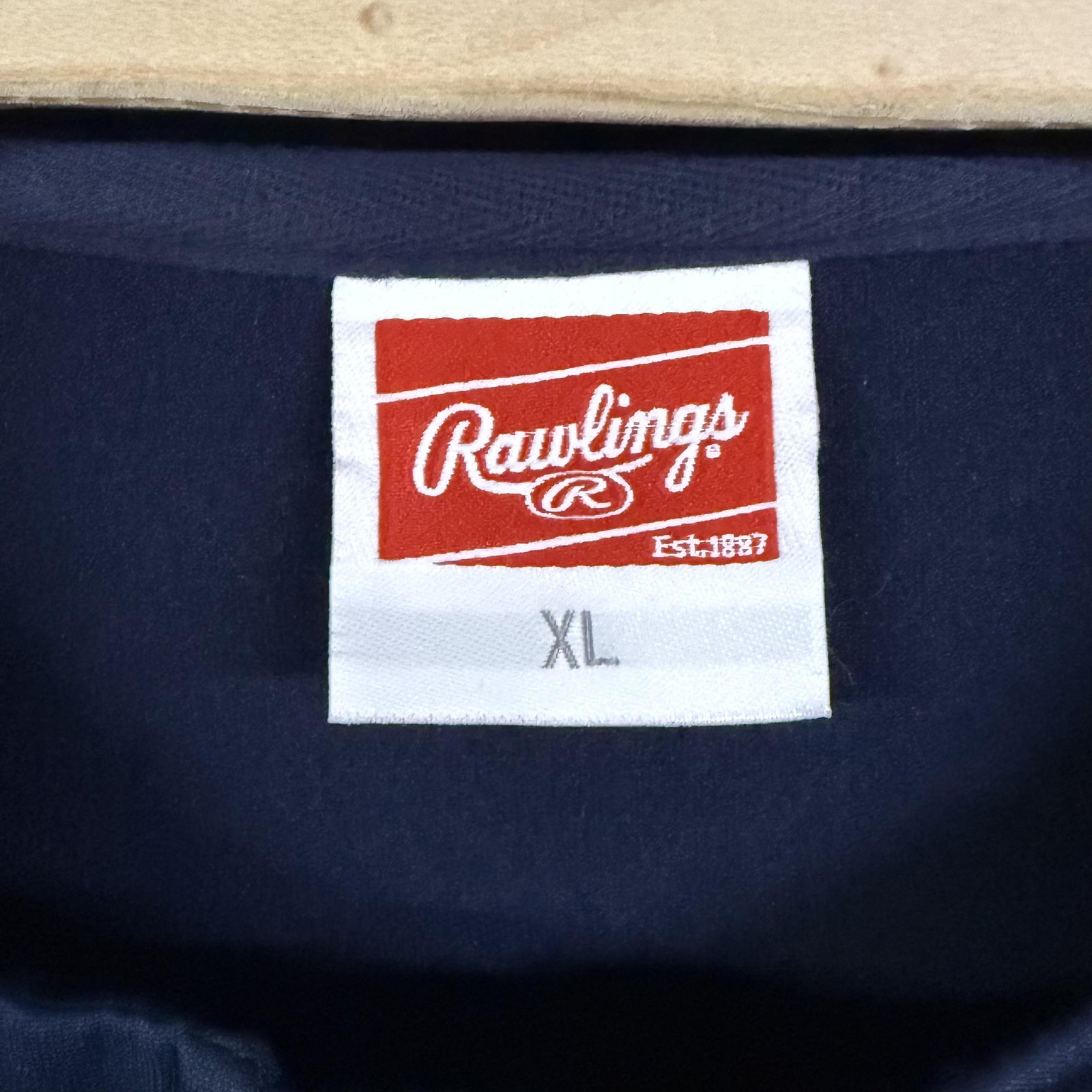 Rawlings 1/4 Zip Pullover Mens XL Blue Long Sleeve Baseball Performance Stretch