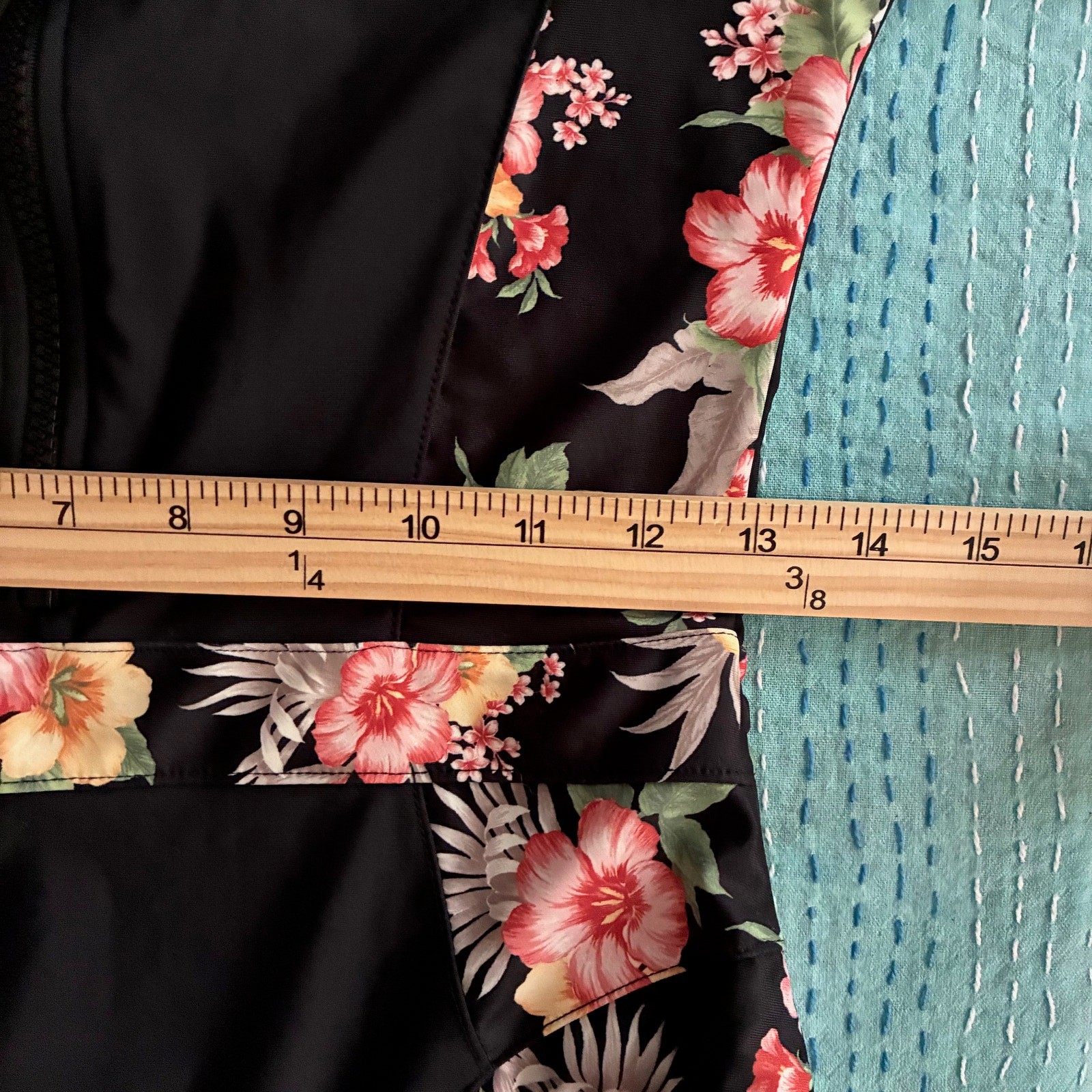OP Ocean Pacific Floral Surf Suit One Piece Swimsuit Long Sleeve Women’s L NWT