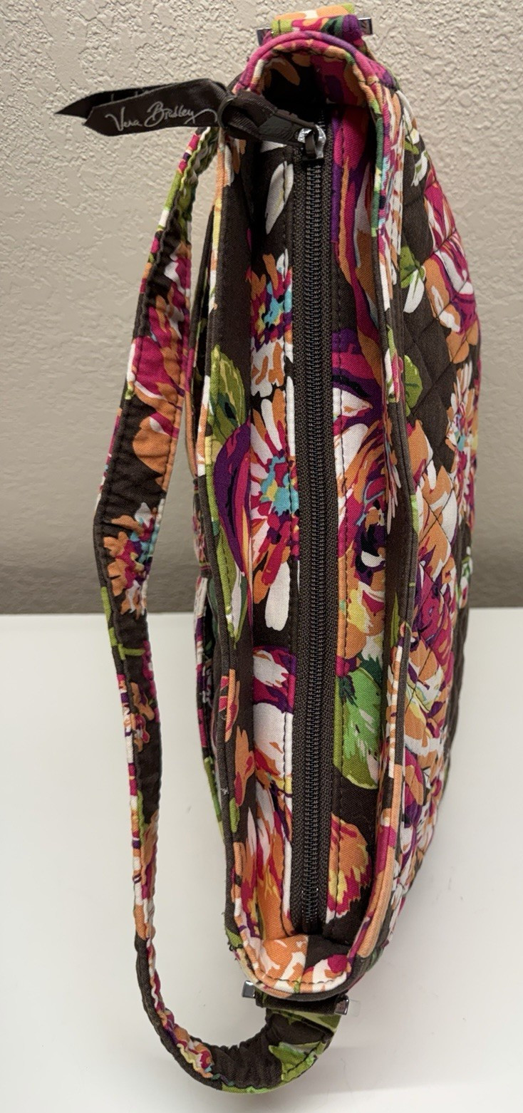 Vera Bradley English Rose Cassidy Quilted Purse Hand Bag Floral VGUC