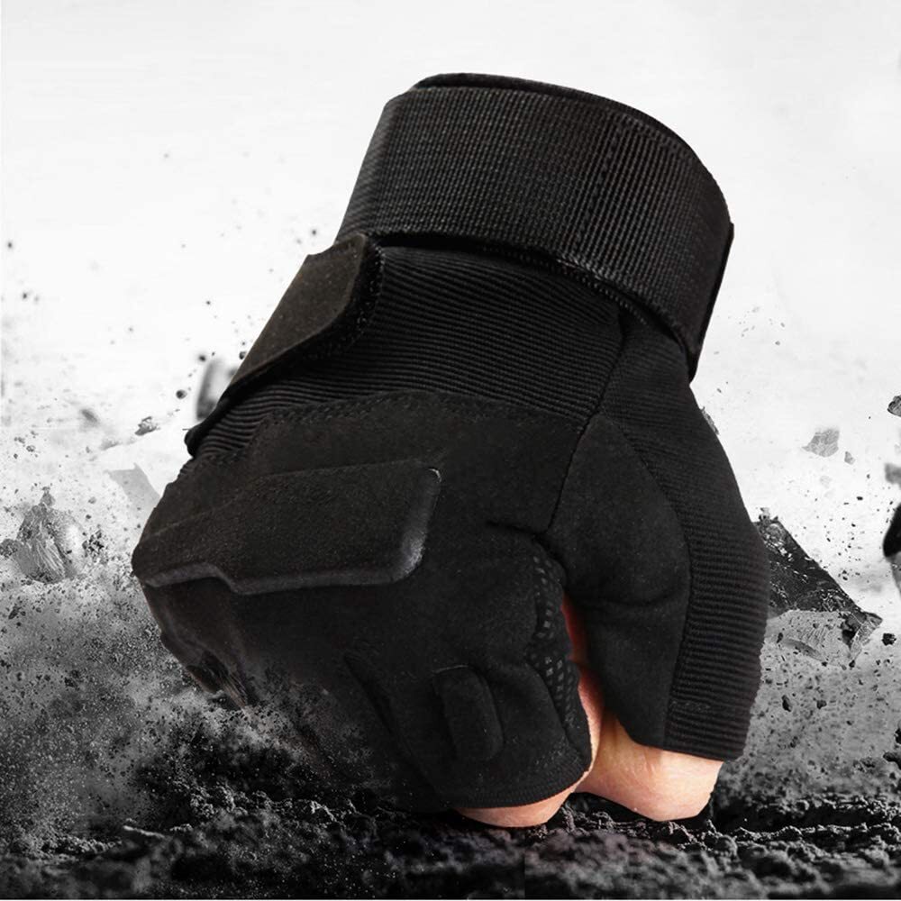 Tactical Half Finger Gloves Men’s Army Military Combat Outdoor Sports Fingerless