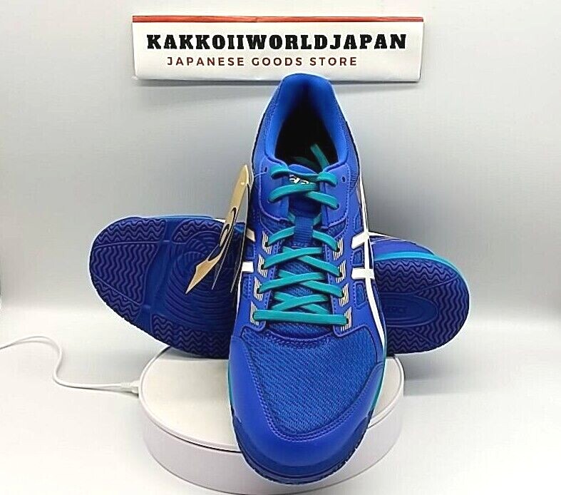 Asics Table Tennis Shoes ATTACK HYPERBEAT 4 Tuna Blue/White 1073A056 401 UNISEX