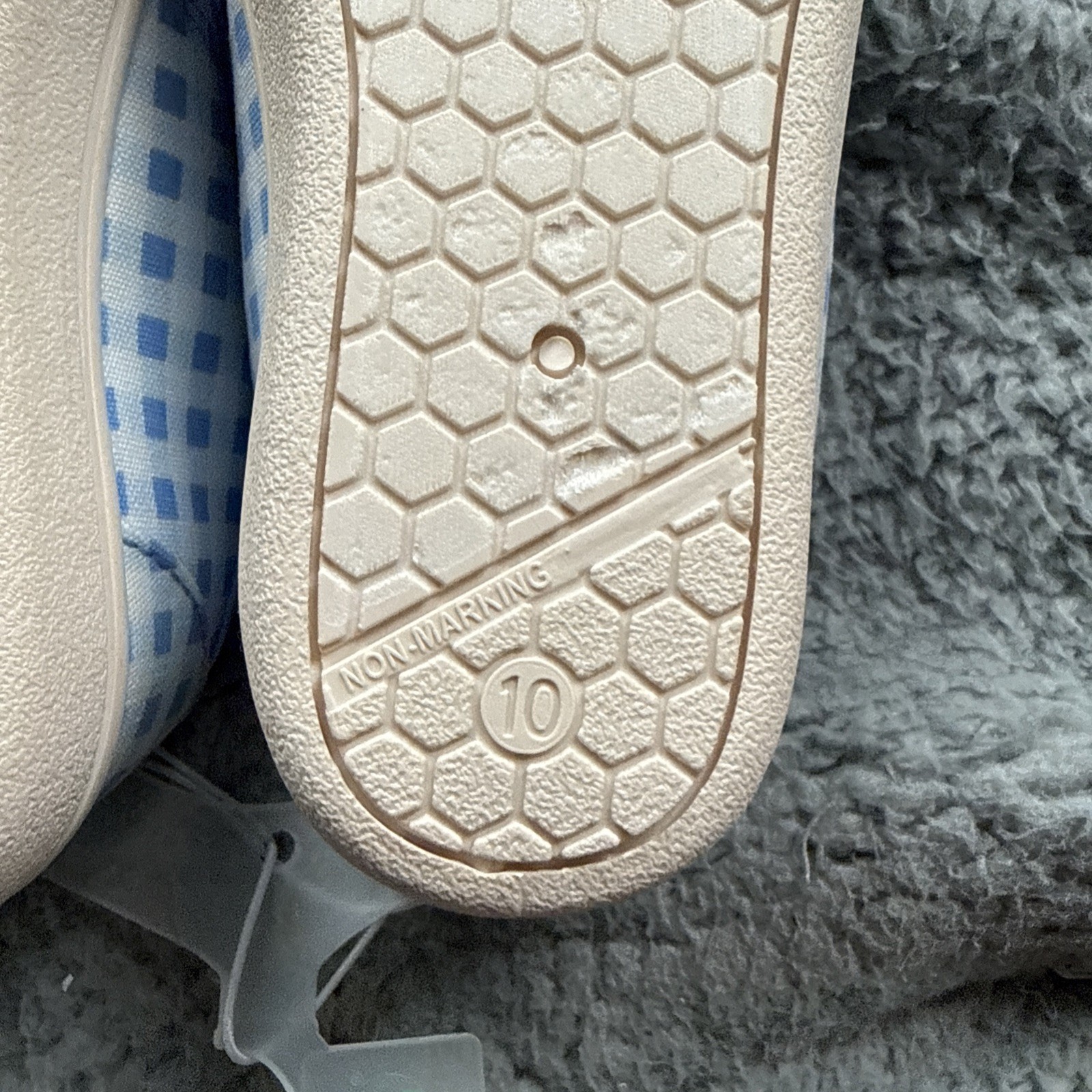 Cat & Jack Shoes Kids Size 10 Blue Gingham Parker Sneaker Hook & Loop Casual