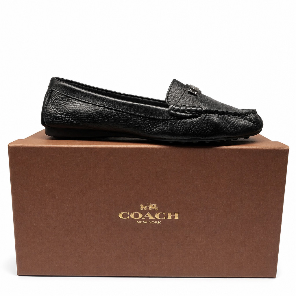 COACH Fredrica Pebble Grain Leather 9.5B Women’s Shoes Black