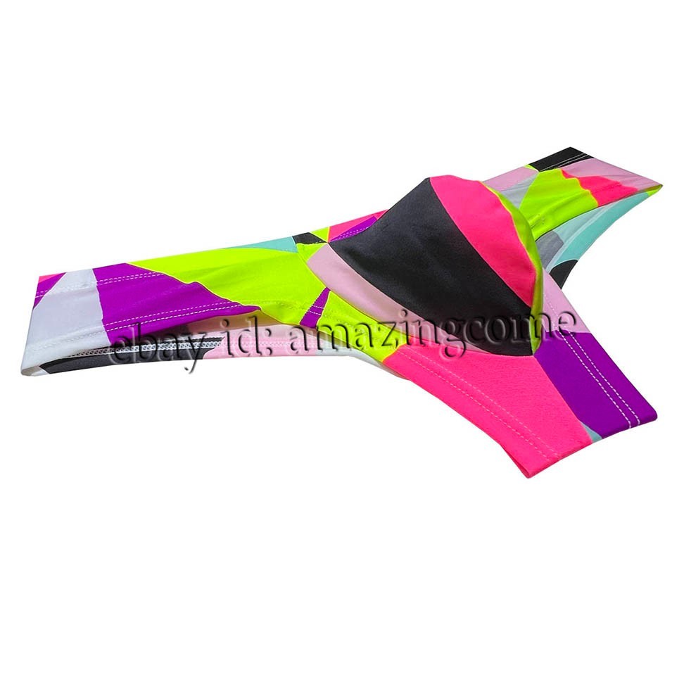 Men Printed Brazilian Bikini Underwear Enhance Bulge Pouch Mini Boxer Briefs