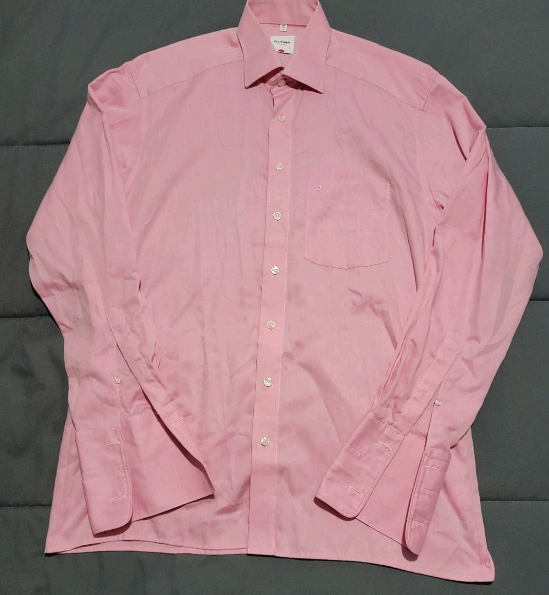 OLYMP Luxor 16/41 Men’s Long Sleeve Modern Fit Dress Shirt Pink Barrel Cuff