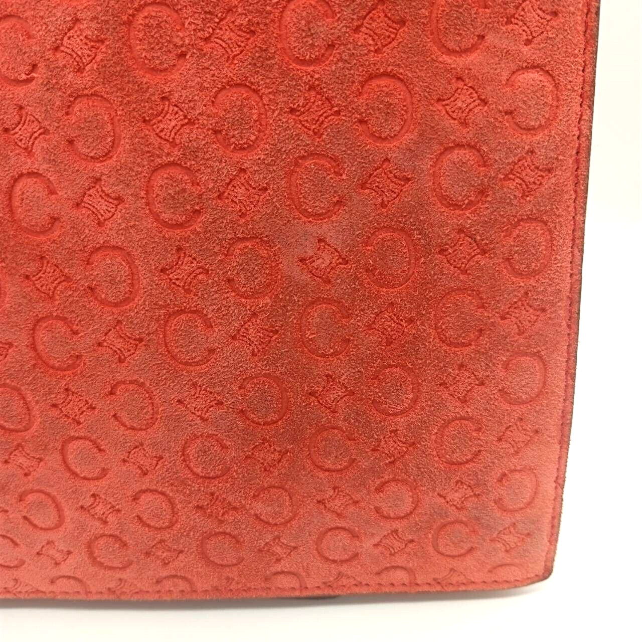 CELINE tote bag hand bag suede Macadam W 22cm/8.6in H 23cm/9.05in D 7cm/2.8in