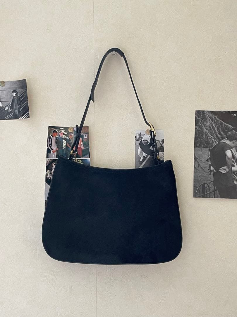 Coach Pony Hair Leather Hand Bag Black Style Hobo Bag GC