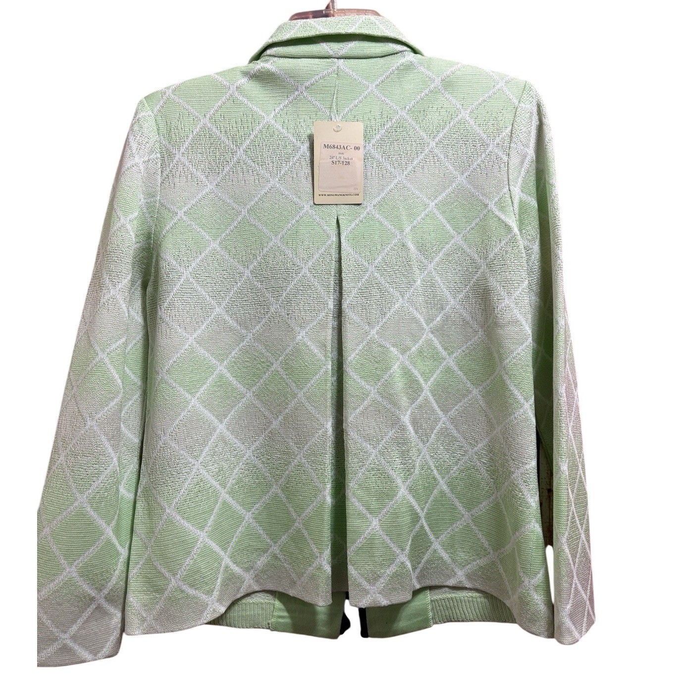 Ming Wang Career Jacket Womens S Blazer Geometric Mature Church Old Money New