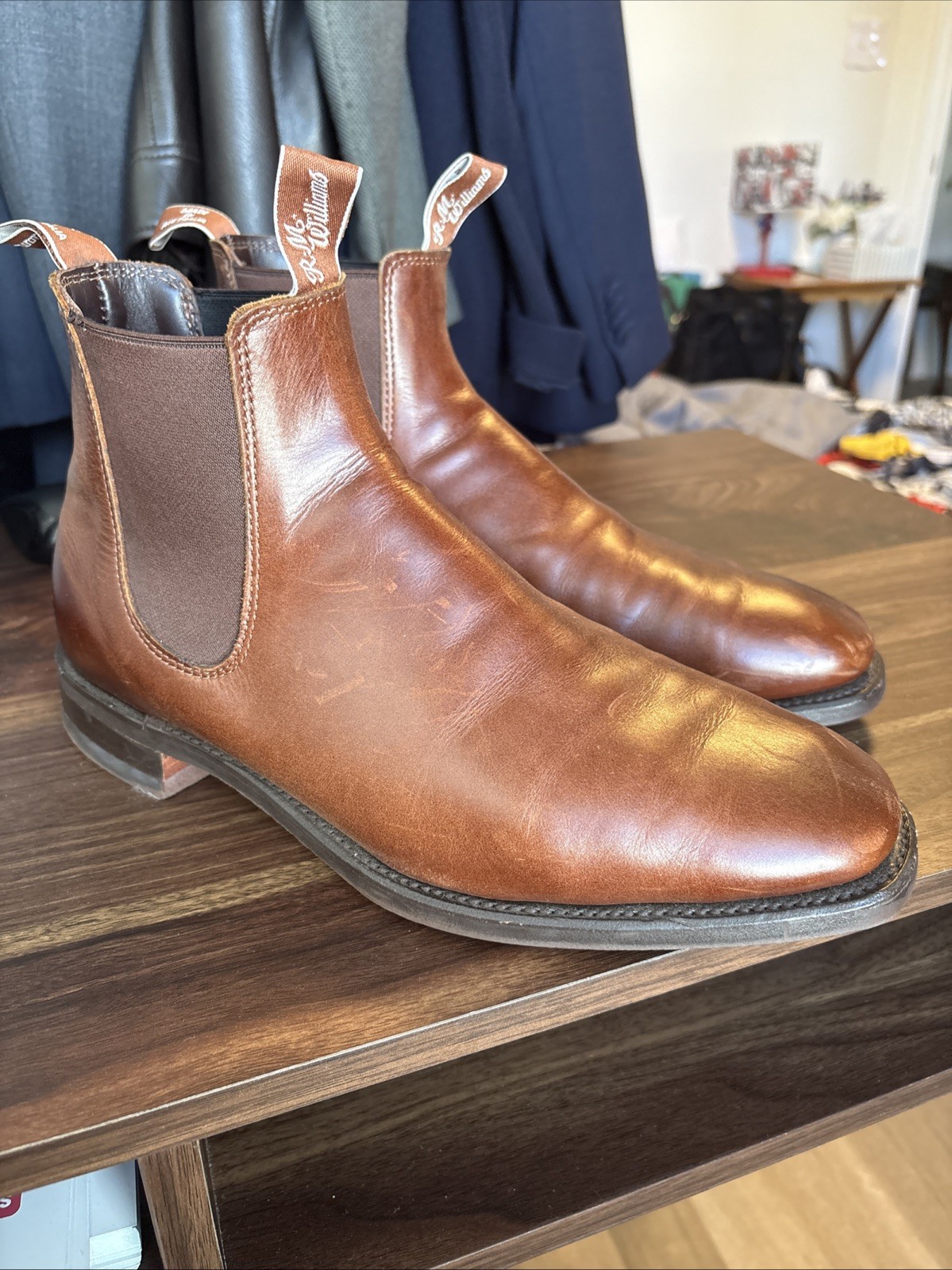 RM Williams Comfort Craftsman Boots Size US 11 H (Wide) Brown Leather
