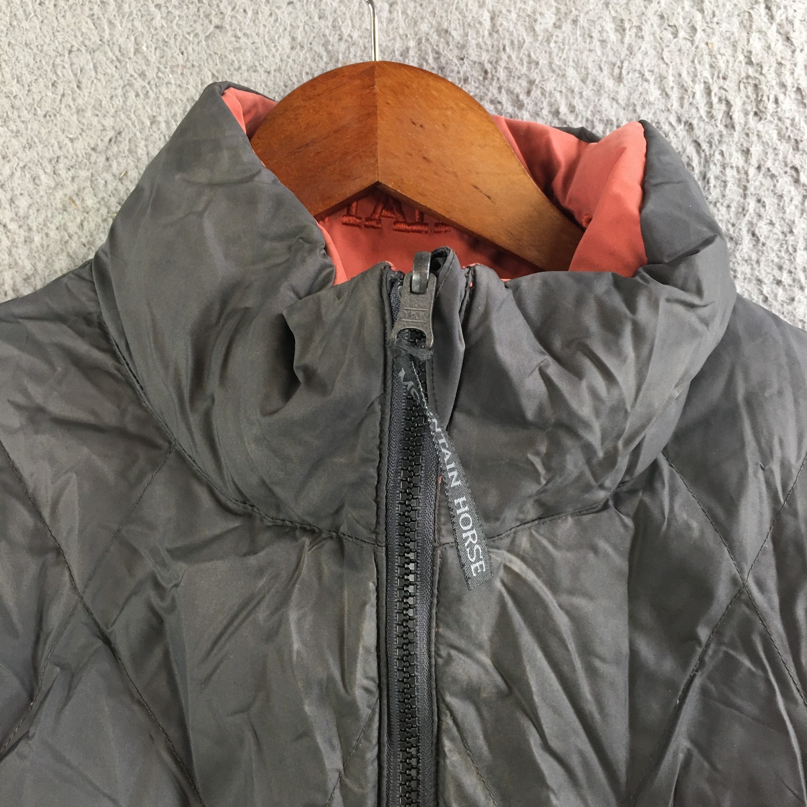 Mountain Horse Reversible Puffer Jacket Womens Medium Long Sleeve Mock Neck Gray