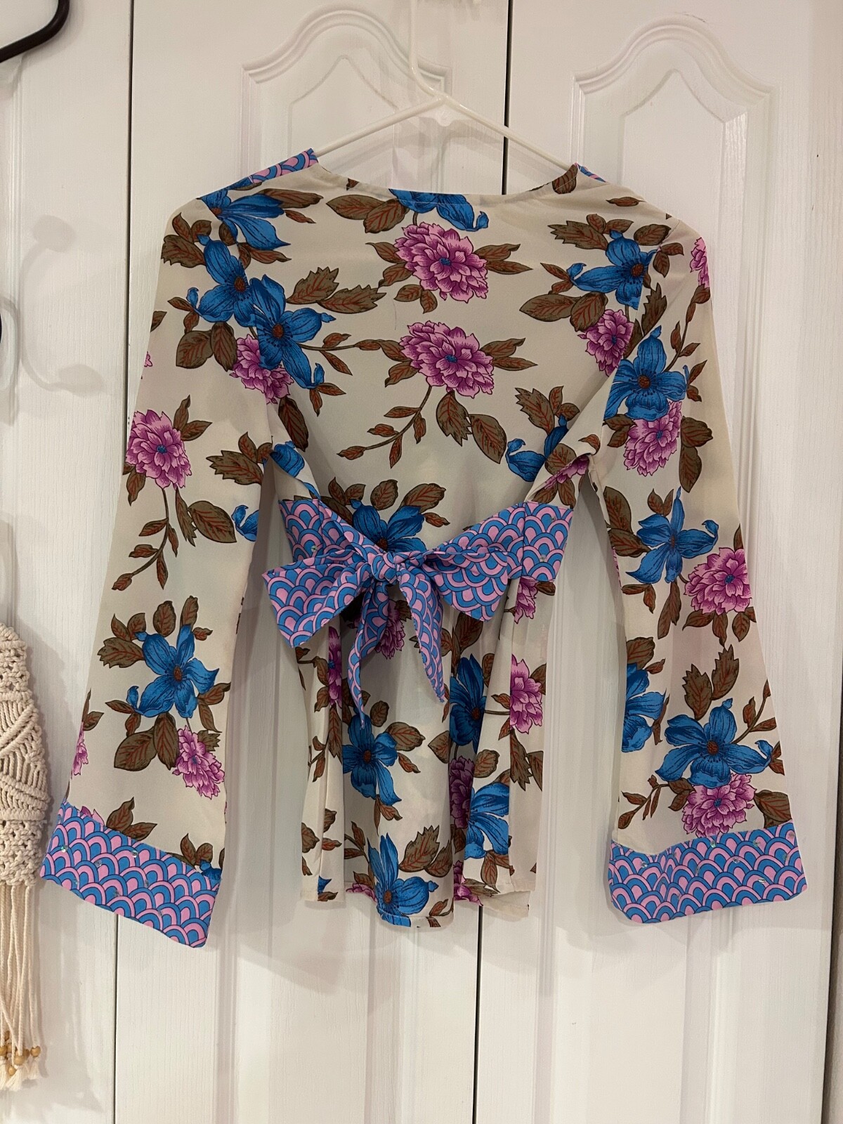 Mary-Kate and Ashley Junior Pink Long Slv Boho Barbie Paisley Top Tinic SZ XL