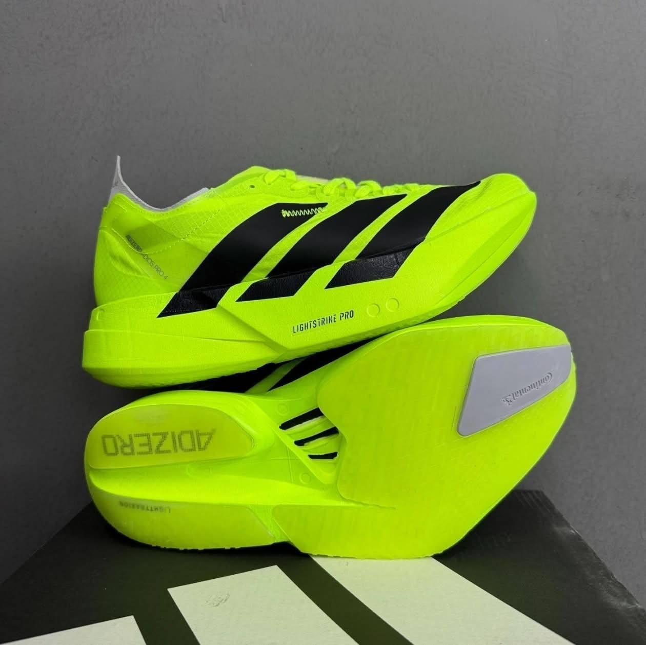 adidas Adizero Adios Pro 4 Men’s Green Running Shoes US size