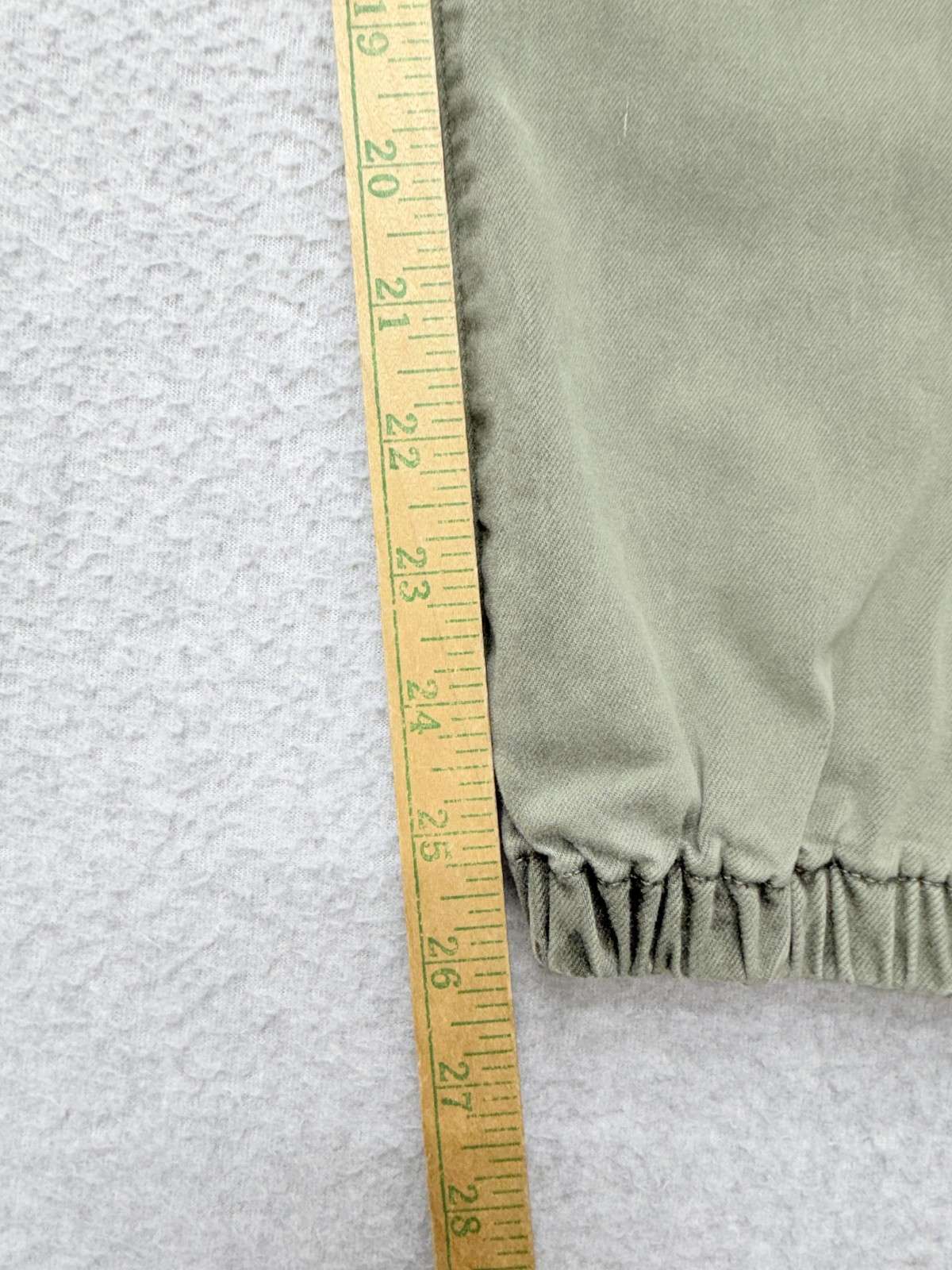 PAIGE Mayslie Jogger Pants Womens 24 Green Twill Ankle Zip Elastic Cuff