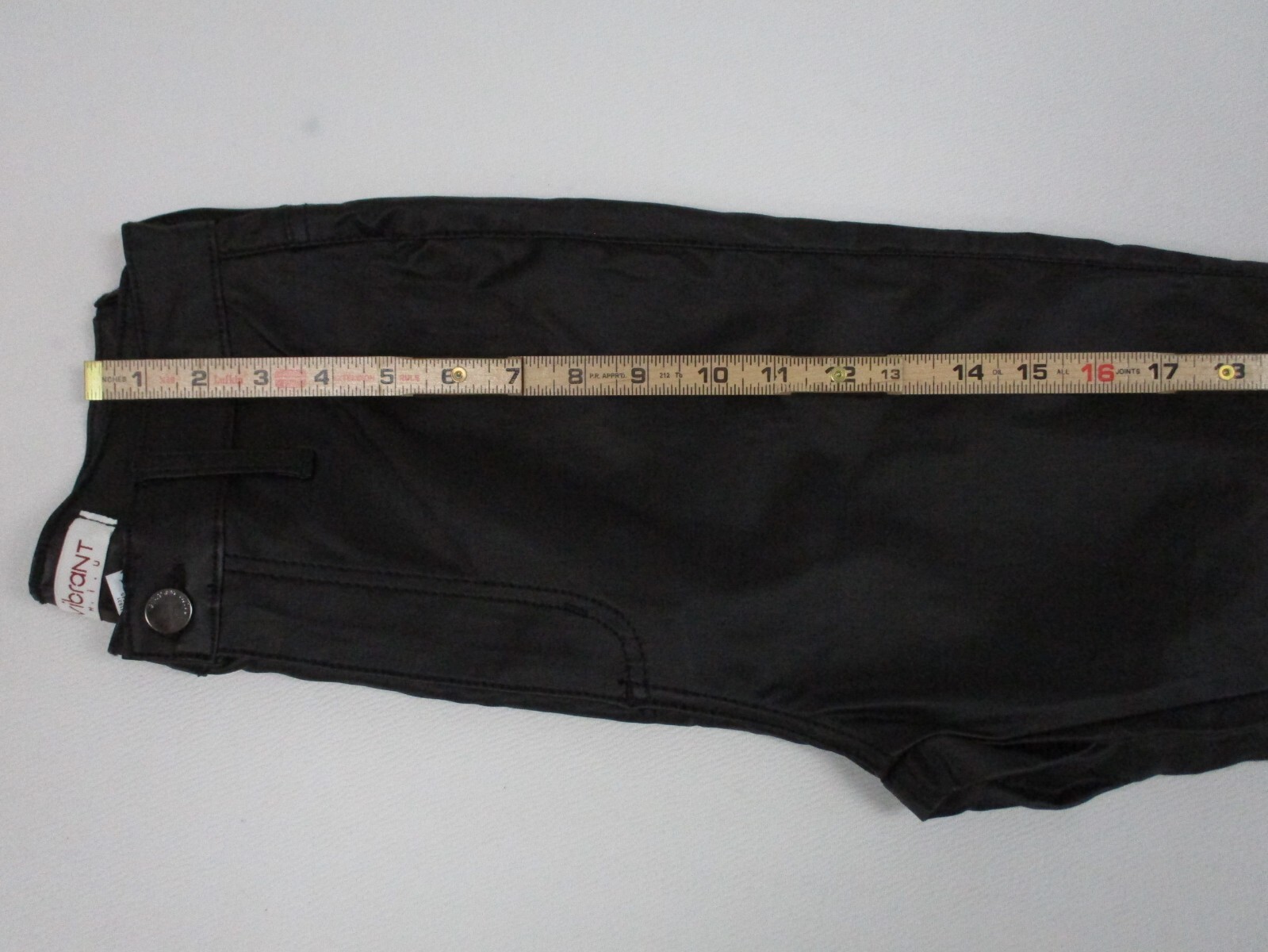 Vibrant MIU Jeans Women’s Size 11 Black Faux Leather Nylon Skinny 29×30 p1609