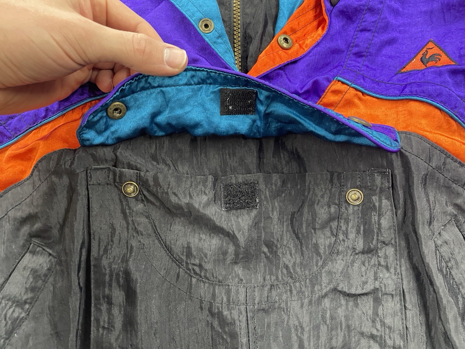 Vintage Le Coq Sportif Colorblock Windbreaker Jacket Mens M Purple 90s RN73349