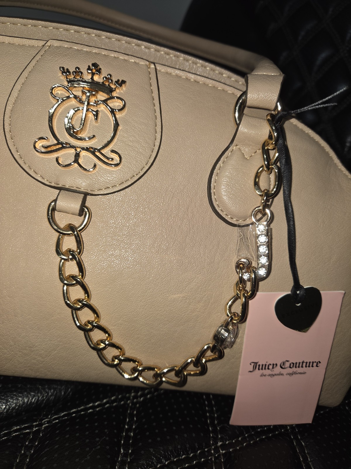 Juicy Couture 💫 Juicy Royal Crest Satchel – Buff Beige NWT