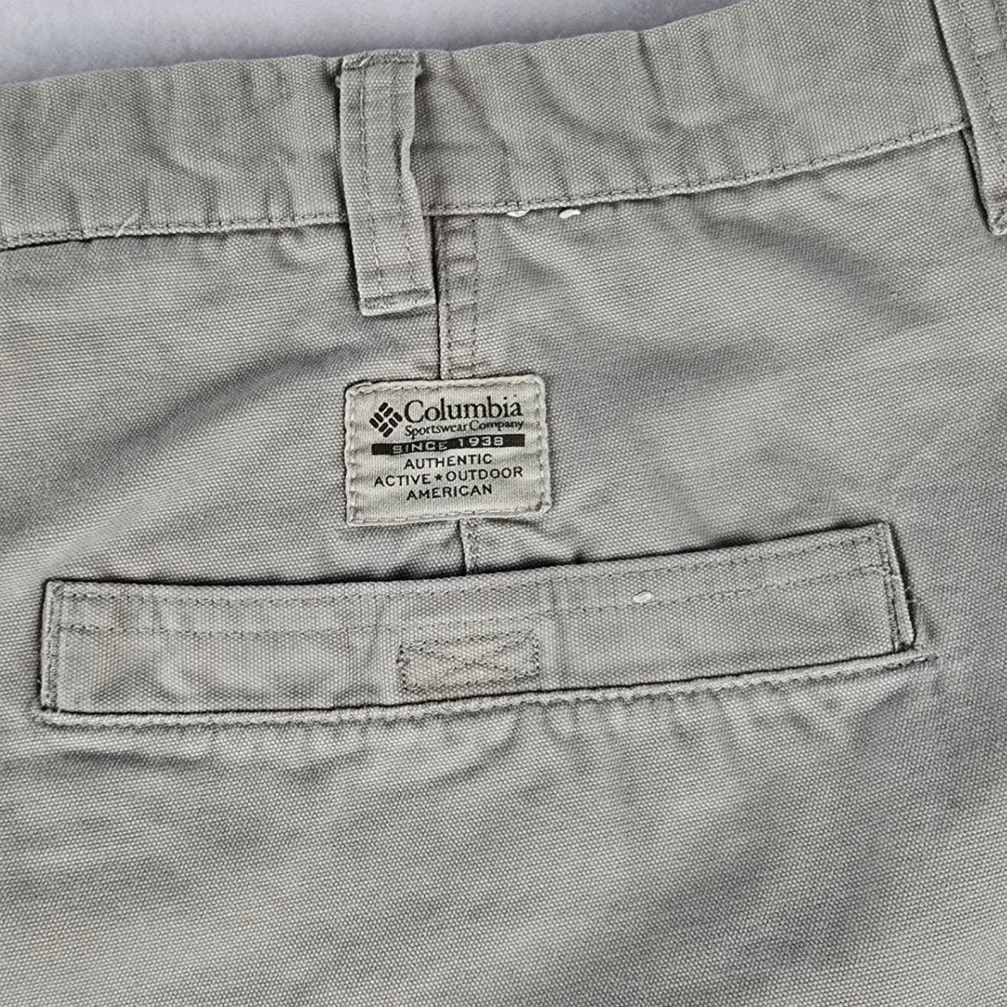 Columbia Roc Pants Casual Utility Trousers Mens 50×32 Tan Cotton Canvas Straight