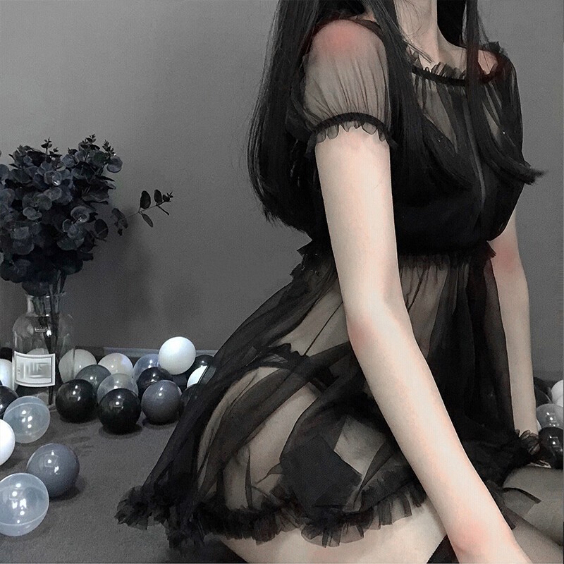 New Lingerie Sexy Women Underwear Babydoll Sleepwear Lace Bra Dress Set G-string