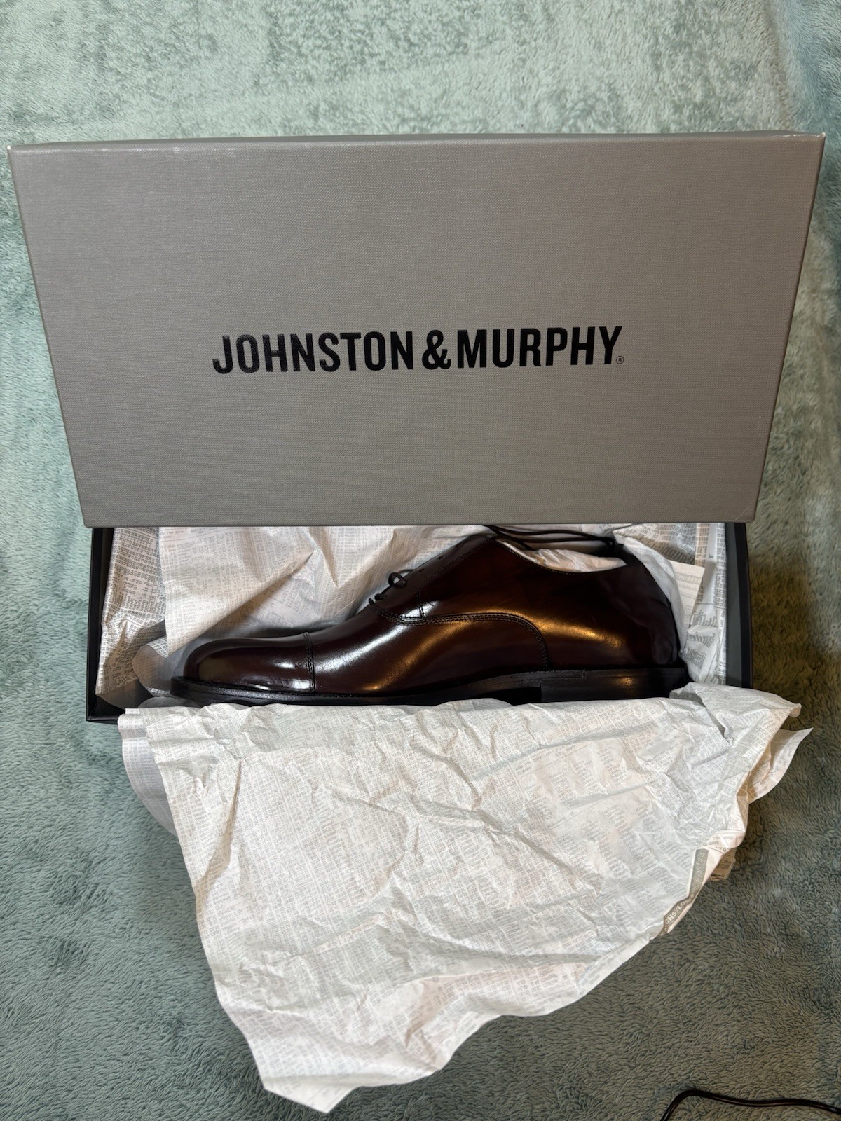 Johnston & Murphy Dawson Cap Toe Oxford Dark Brown Leather Men’s 9.5 M