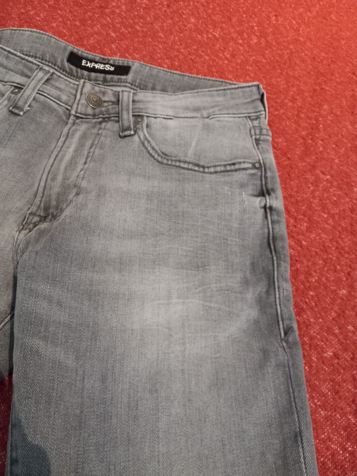** ** EXPRESS Mens Denim Jeans 30×32 Slim Skinny Leg, Cotton blend, Vintage Gray